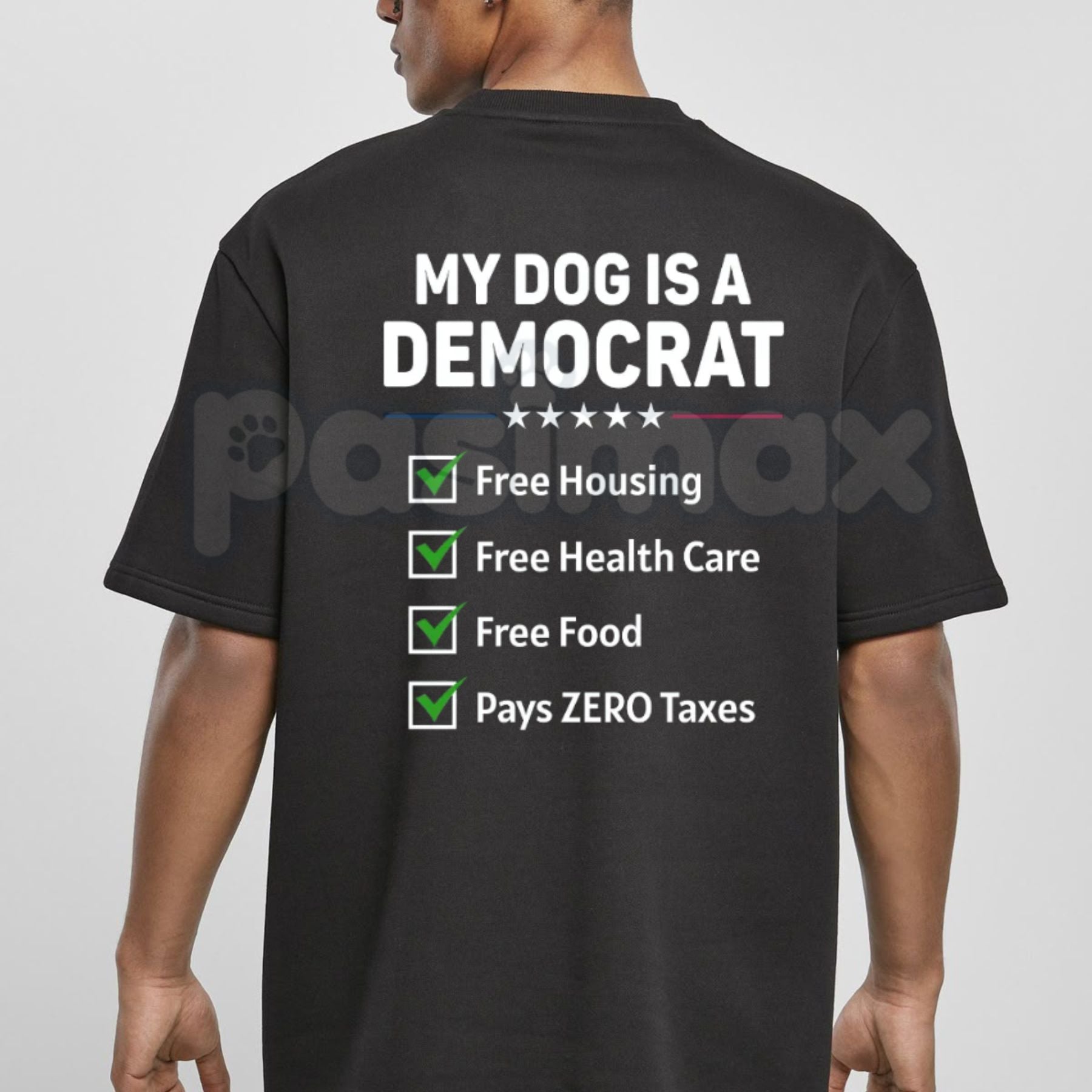 "My Dog Is A Democrat" Funny T-Shirt – Conservative Political Humor Pet Lover Unisex Graphic Tee