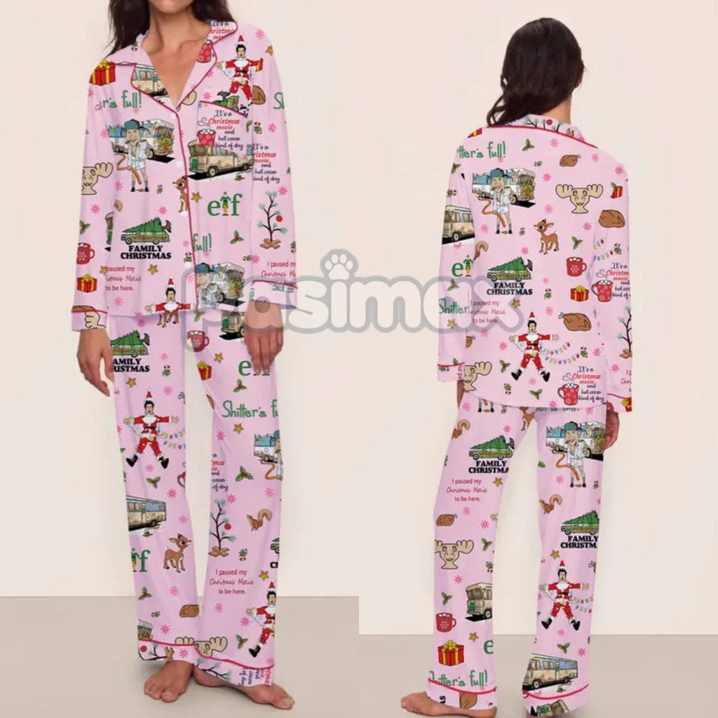 Pasimax Women's Christmas Pajama Set — detail close-up