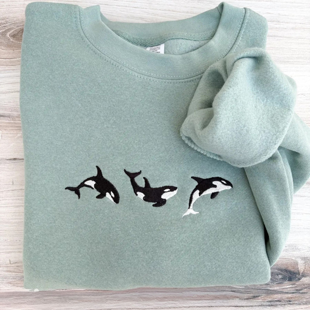 Pasimax Embroidered Orca Sweatshirt — lifestyle context
