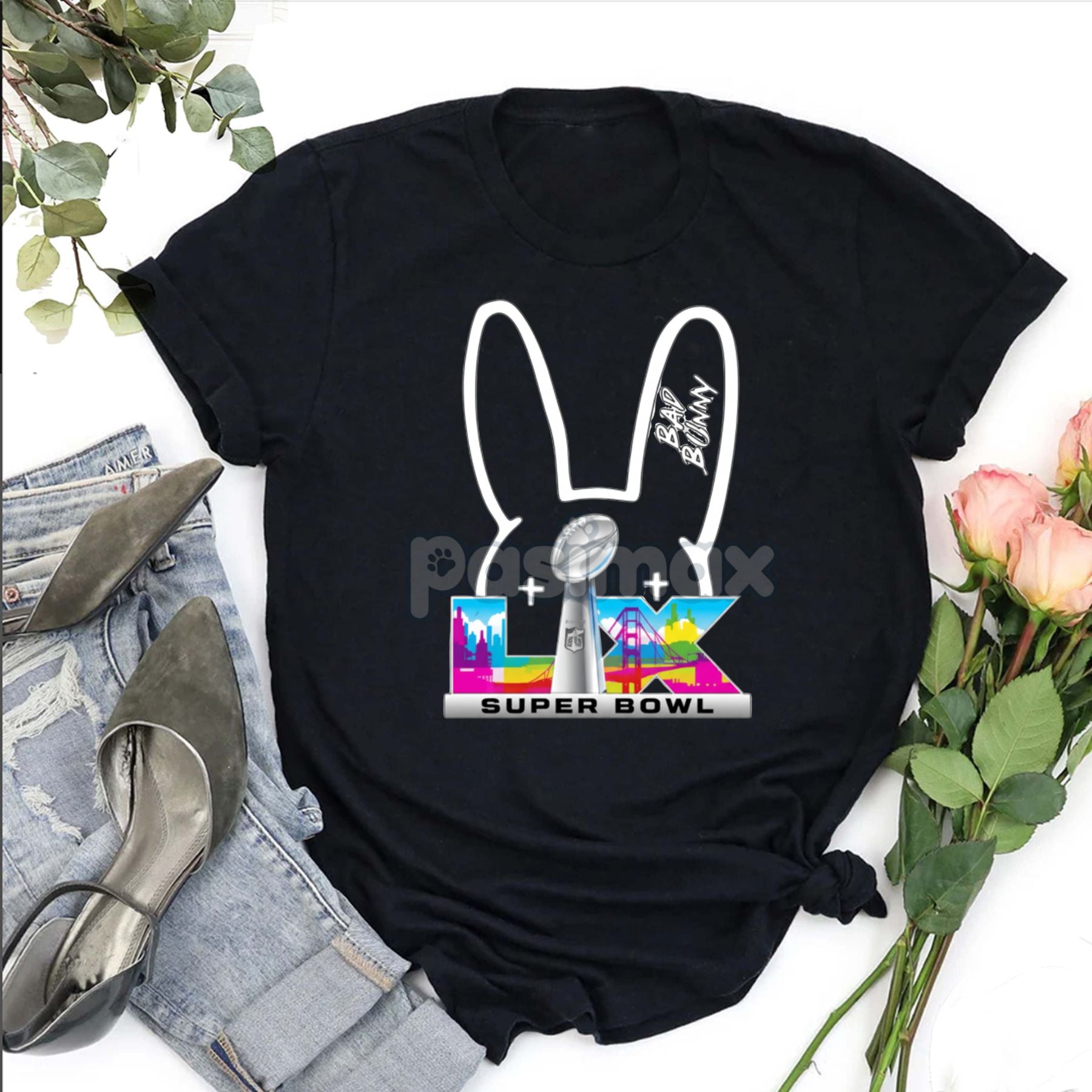 Pasimax Bunny Ears Graphic T-Shirt — lifestyle context