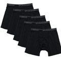 Spun Bamboo Men's Bamboo Viscose Boxer Briefs Underwear Black Color - 5-pack — main product shot