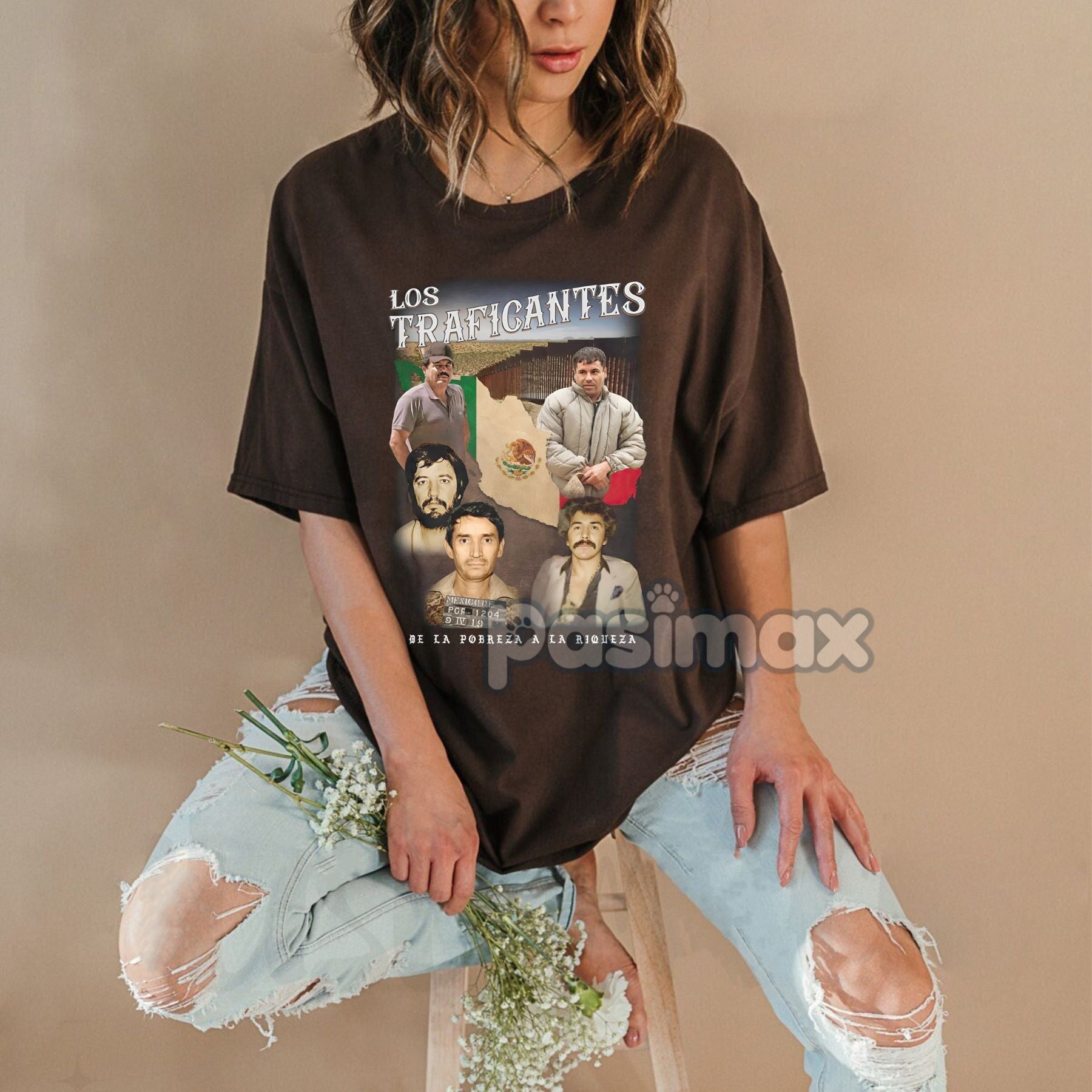 Pasimax "Los Traficantes" T-Shirt — detail close-up