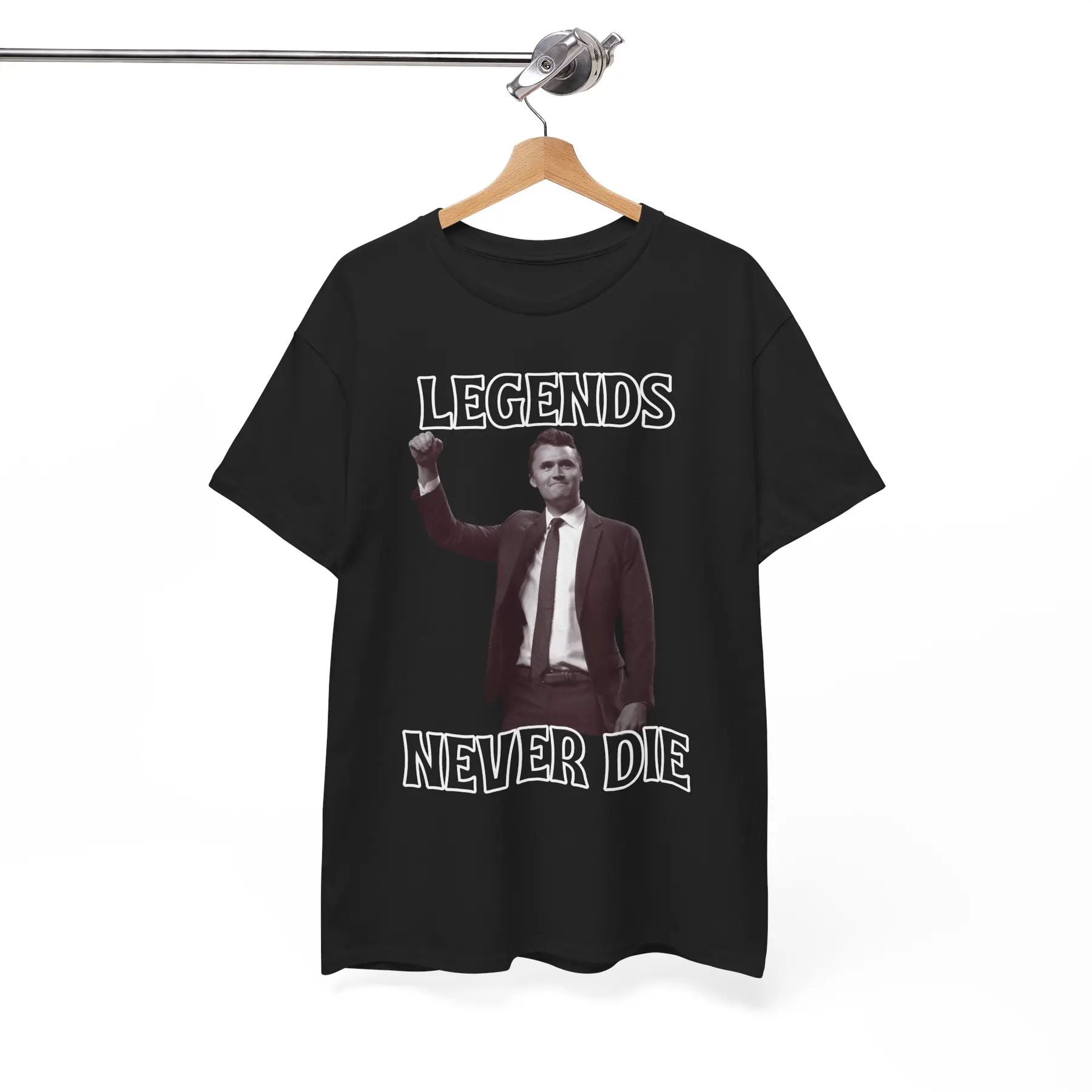 Pasimax "Legends Charlie Kirk" T-Shirt — lifestyle context