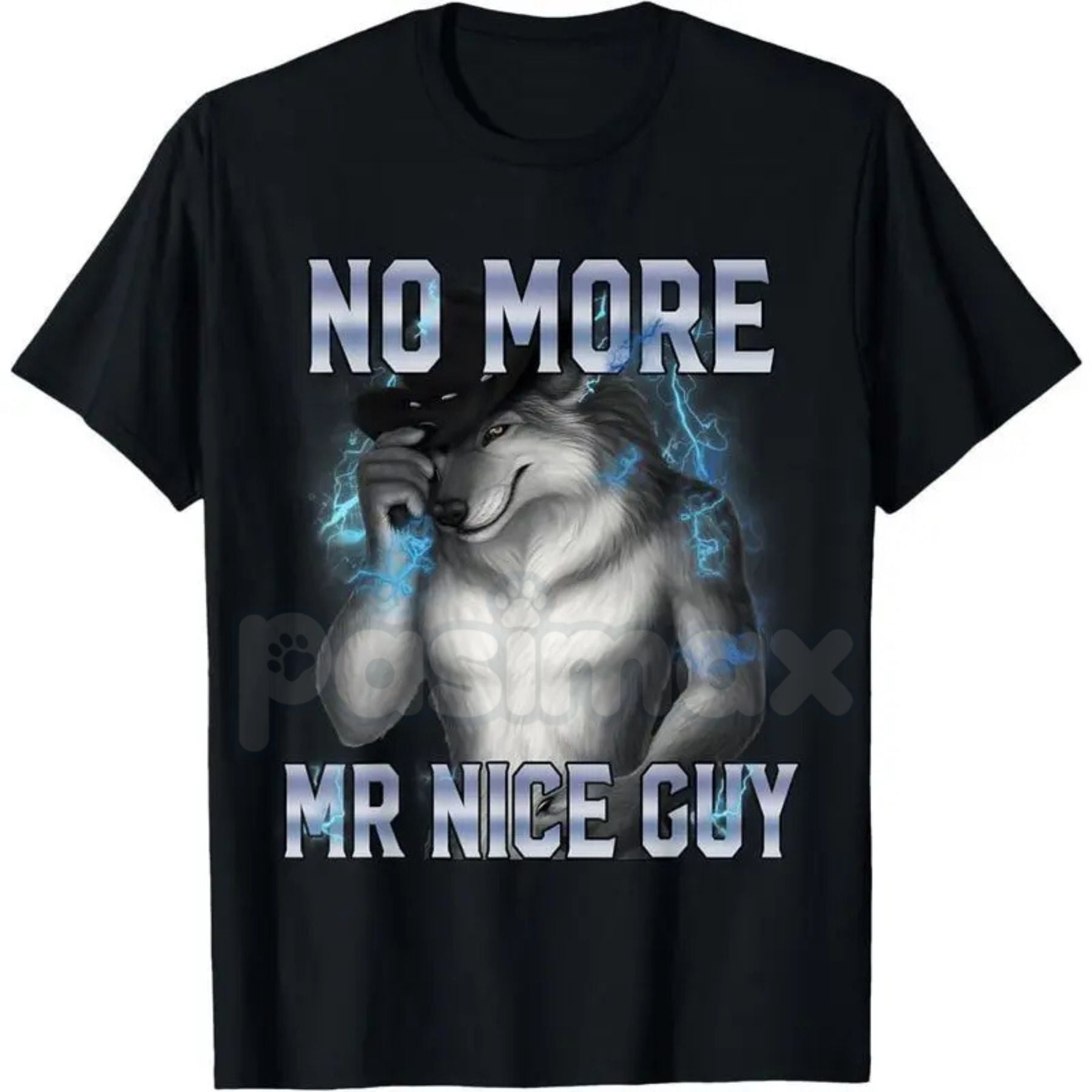 Pasimax Funny Alpha Wolf Meme T-Shirt - Ironic Alpha Male Humor Tee, Self-Aware Sarcastic Apparel, Funny Wolf Graphic Gift — 