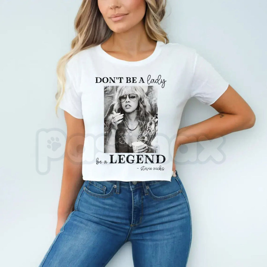 Stevie Nicks Vintage "Don't Be A Lady Be A Legend" T-Shirt – Retro 70s Rock Graphic Tee, Premium 100% Cotton Boho Goddess Top, Soft Lived-In Heavyweight Fleetwood Mac Fan Shirt, Made in USA