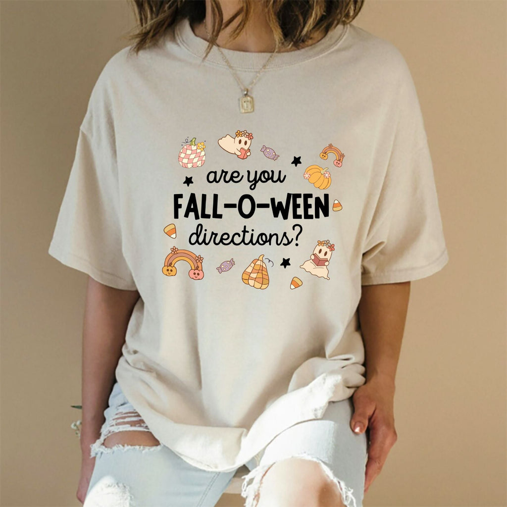 Pasimax "Are You Fall-O-Ween Directions?" Shirt — lifestyle context