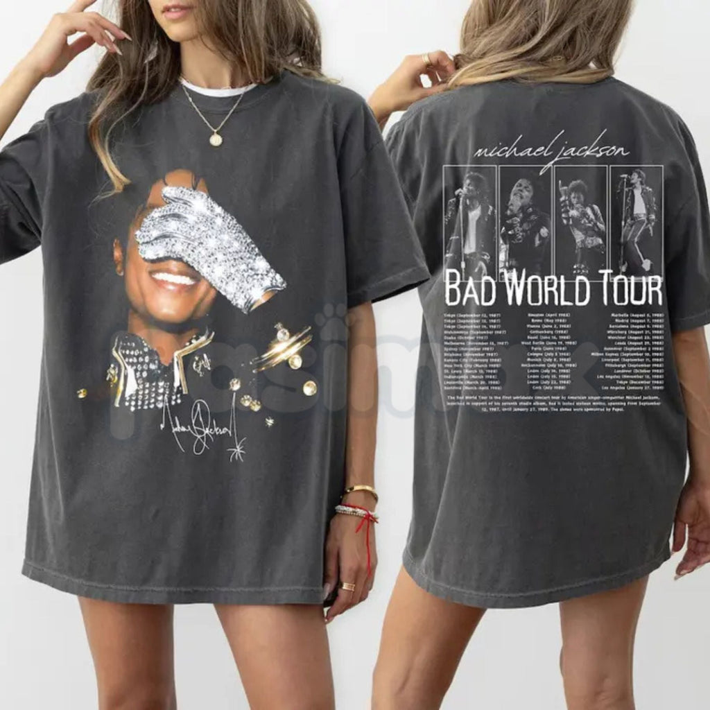 Vintage Michael Jackson "Bad" T-Shirt – Retro 90s Concert Graphic Tee