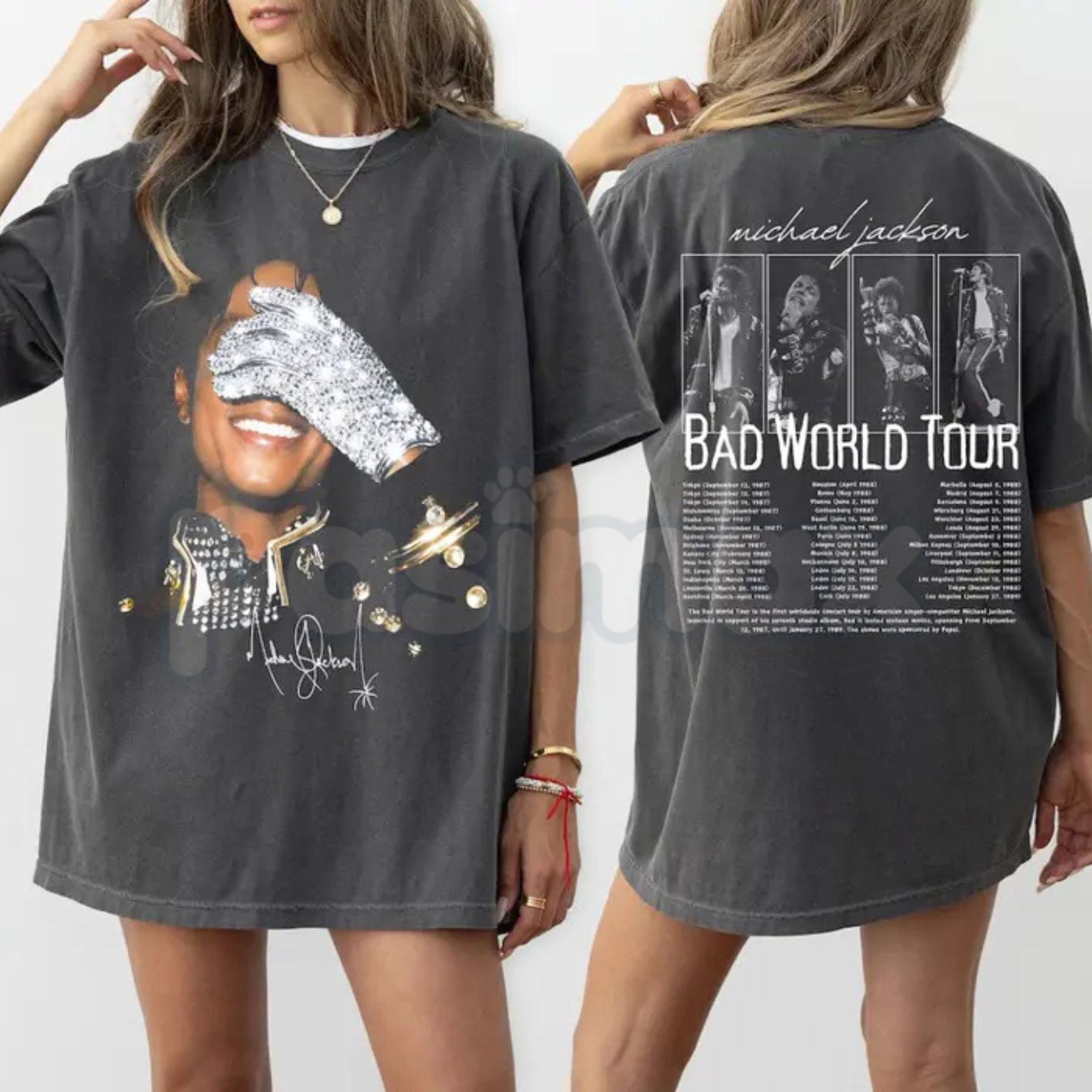 Vintage Michael Jackson "Bad" T-Shirt – Retro 90s Concert Graphic Tee