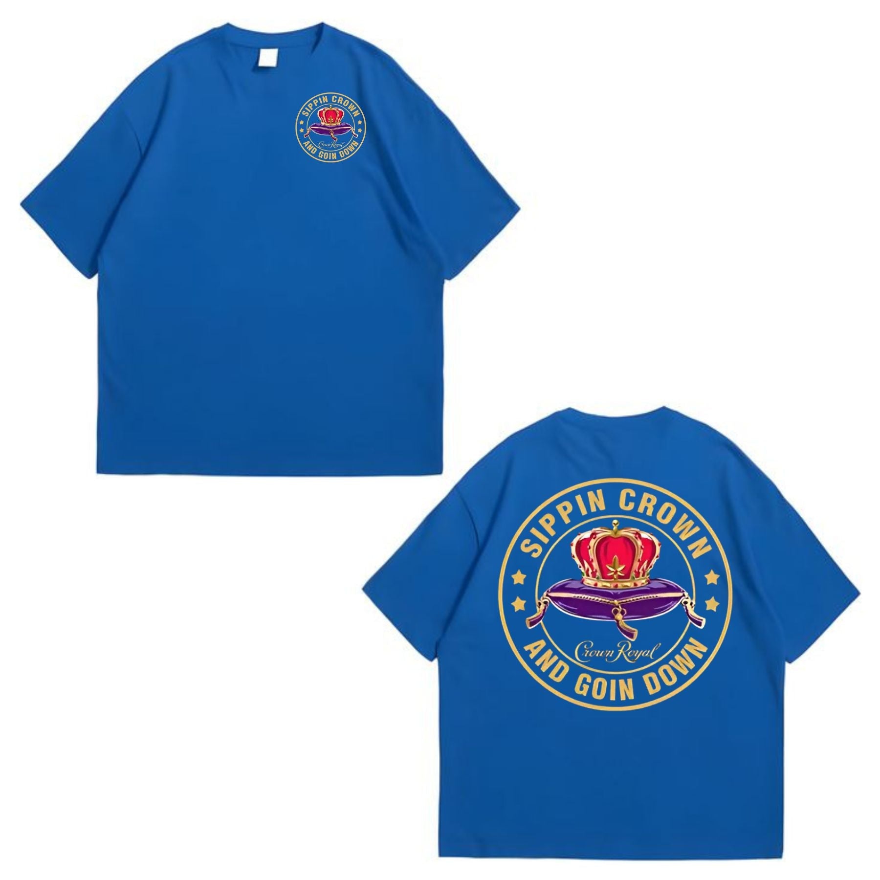 Pasimax Funny "Sippin' Crown & Goin' D" Sarcastic T-Shirt — lifestyle context