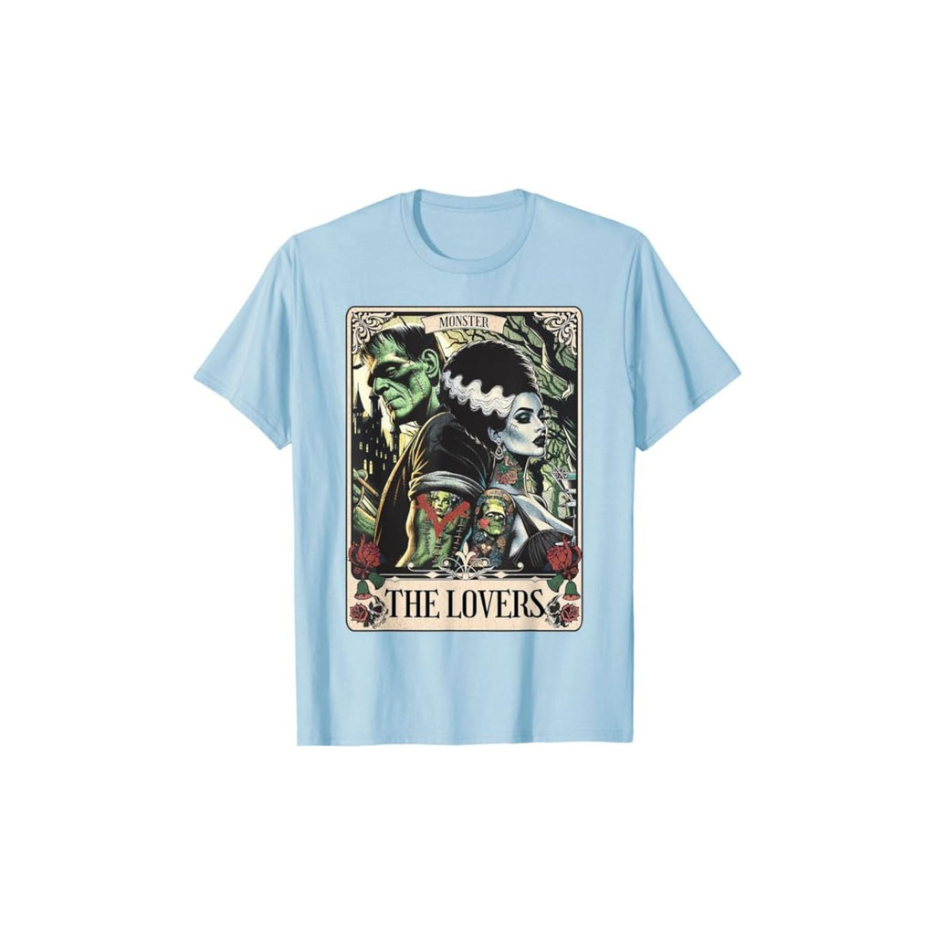 Pasimax Frankenstein & Bride The Lovers Tarot T-Shirt — lifestyle context