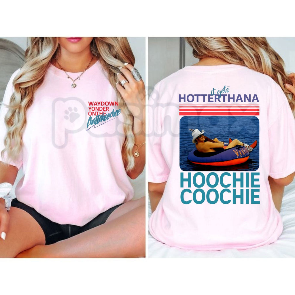 "Hotter Than a Hoochie Coochie" Vintage Graphic Tee – Retro 90s Country Music T-Shirt, Premium 100% Cotton Chattahoochee Tribute Top, Soft Lived-In Heavyweight Summer Festival Shirt, Made in USA