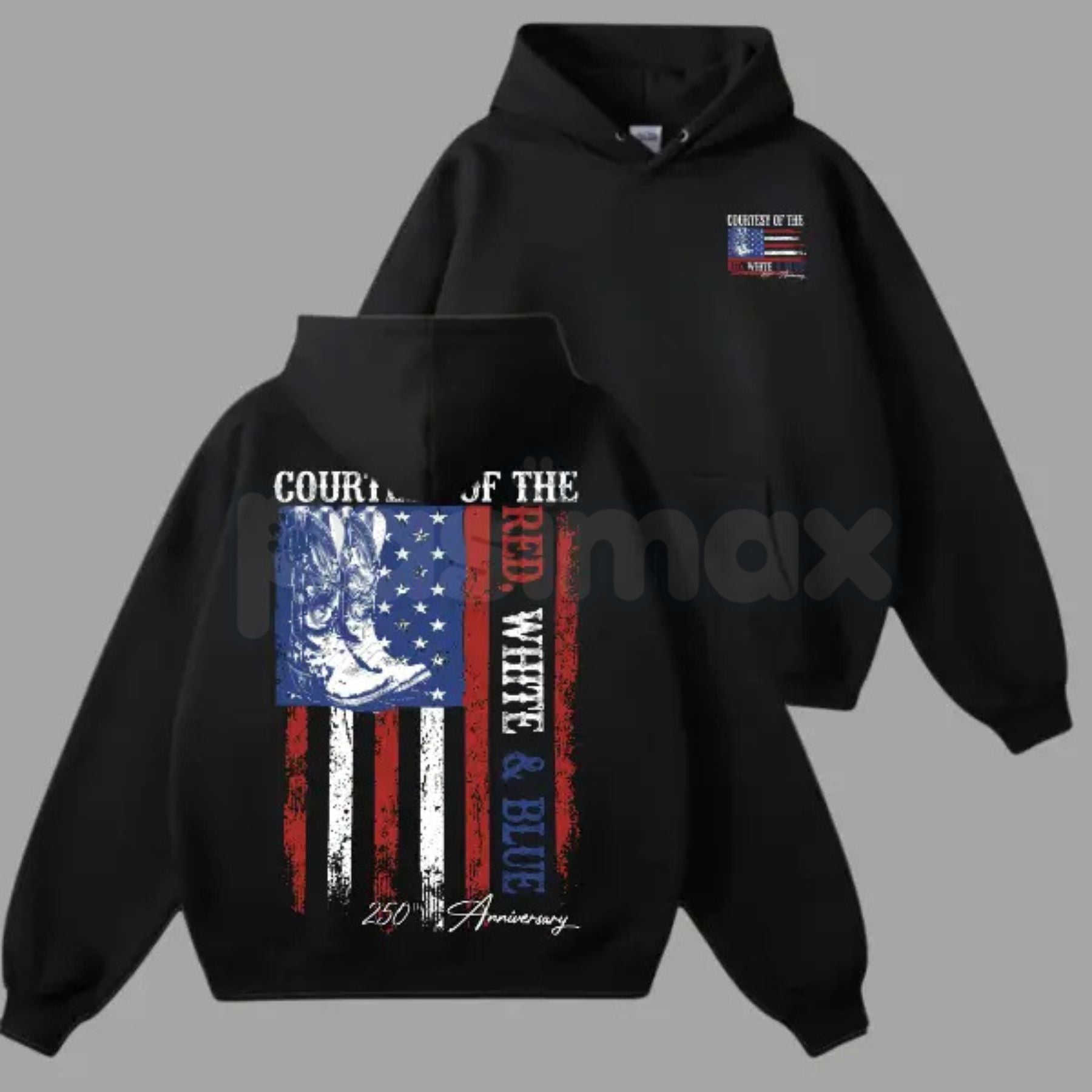 Pasimax Courtesy of Red White and Blue 250th Anniversary Hoodie – 2026 USA Semiquincentennial Patriotic Pullover, Toby Keith 