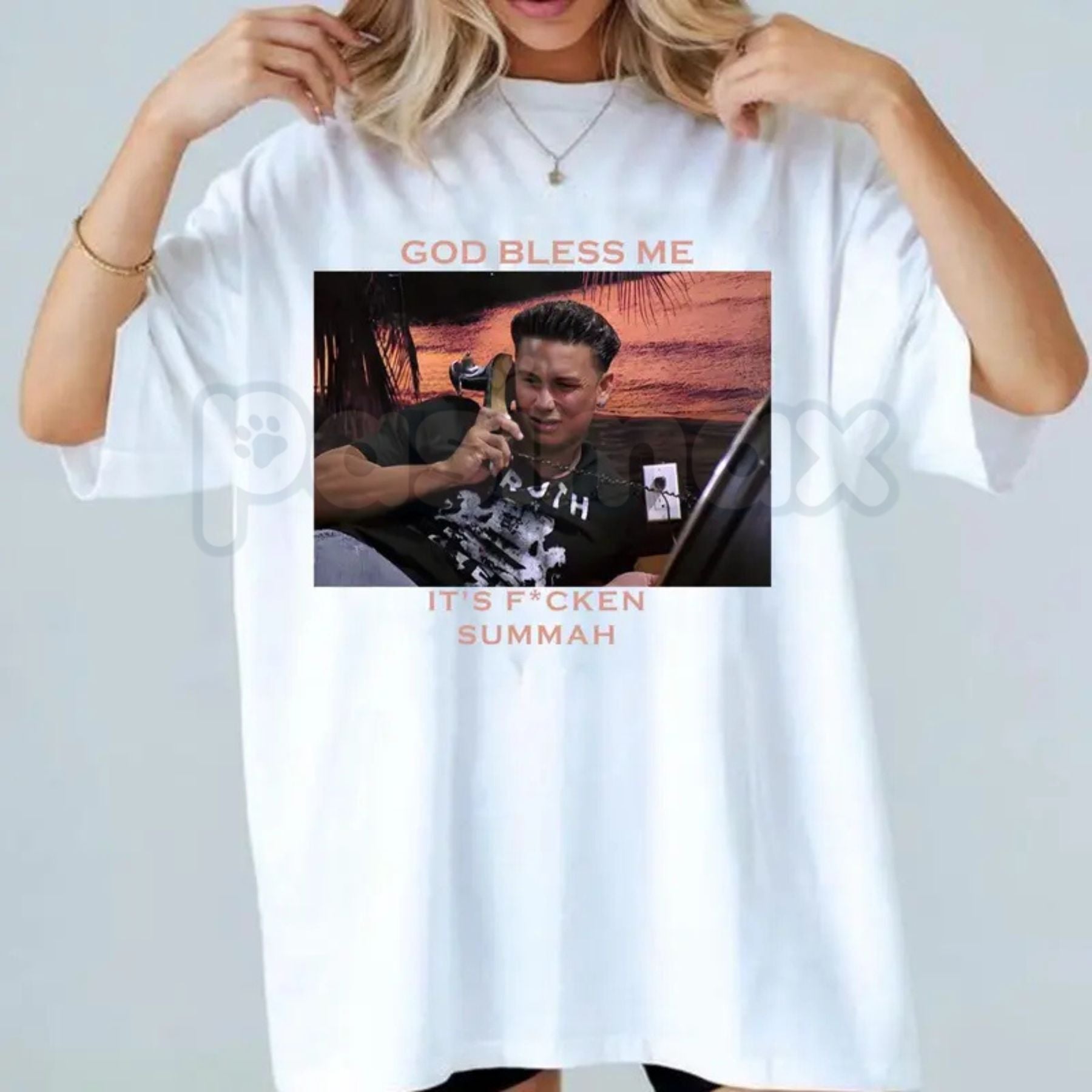 "God Bless Me It's Fcken Summah" Graphic T-Shirt – Funny Boston Summer Aesthetic Tee, Premium 100% Cotton Viral Statement Top, Soft Lived-In Heavyweight Summah Vibes Shirt, Made in USA