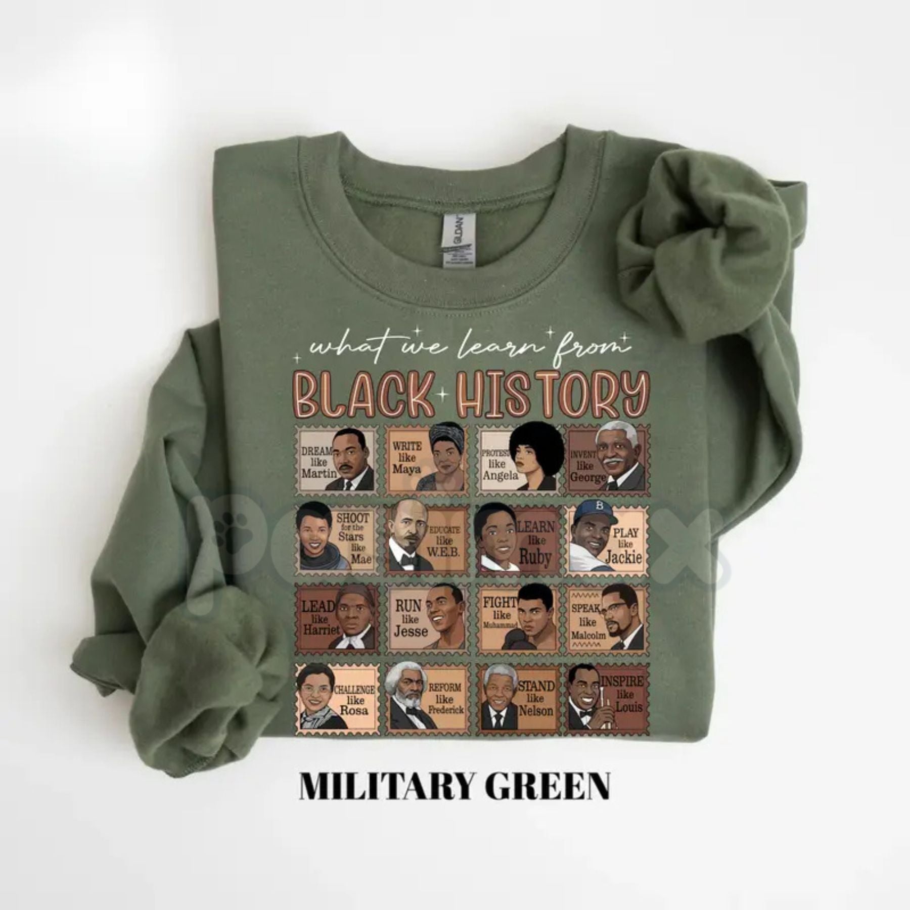 Pasimax What We Learn From Black History Sweatshirt | Educational Black History Month Crewneck | Social Justice Graphic Shirt