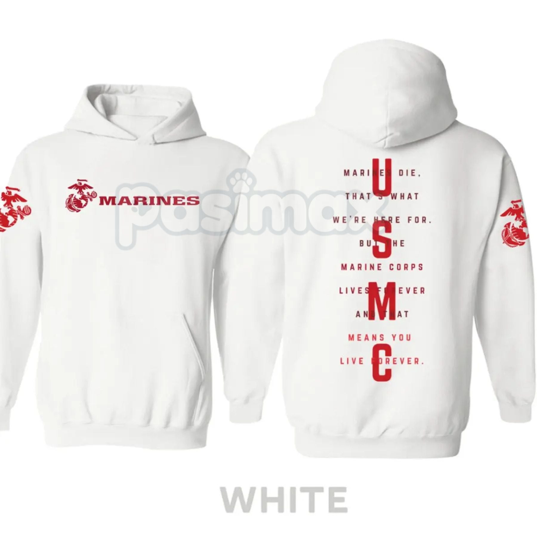 Pasimax USMC Marines Tactical Hoodie – Classic Semper Fi Pullover, Veteran & Active Duty Marine Corps Gear, Unisex — lifestyl