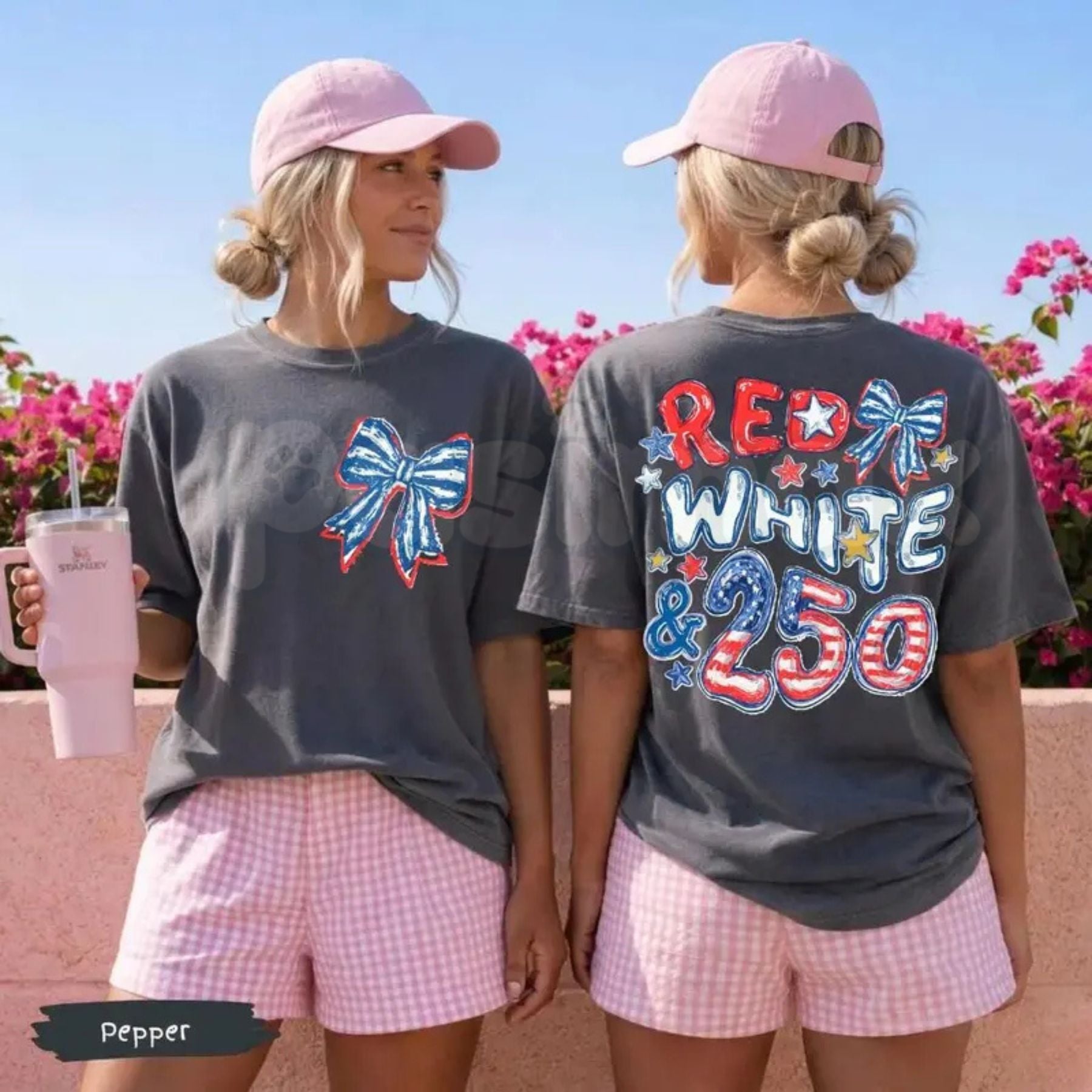 Comfort Colors® Vintage "Red White & 250" America 250th Anniversary T-Shirt – Retro Semiquincentennial Graphic Tee, Trendy Aesthetic Patriotic USA Top