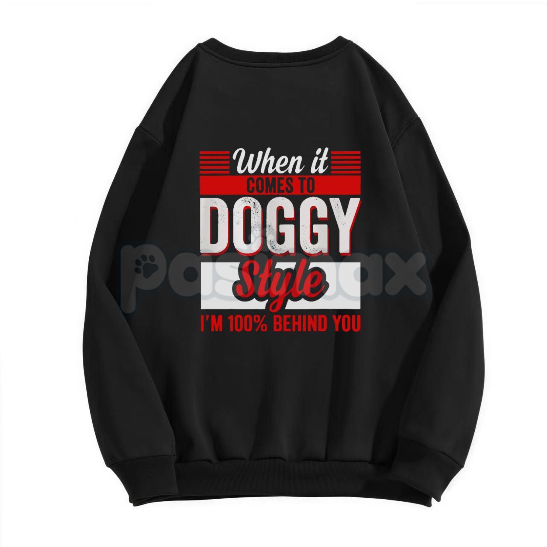 Pasimax "When It Comes To Style" Graphic T-Shirt – Back-Sided Printed Letter Crewneck, Hoodie & Sweatshirt — lifestyle contex