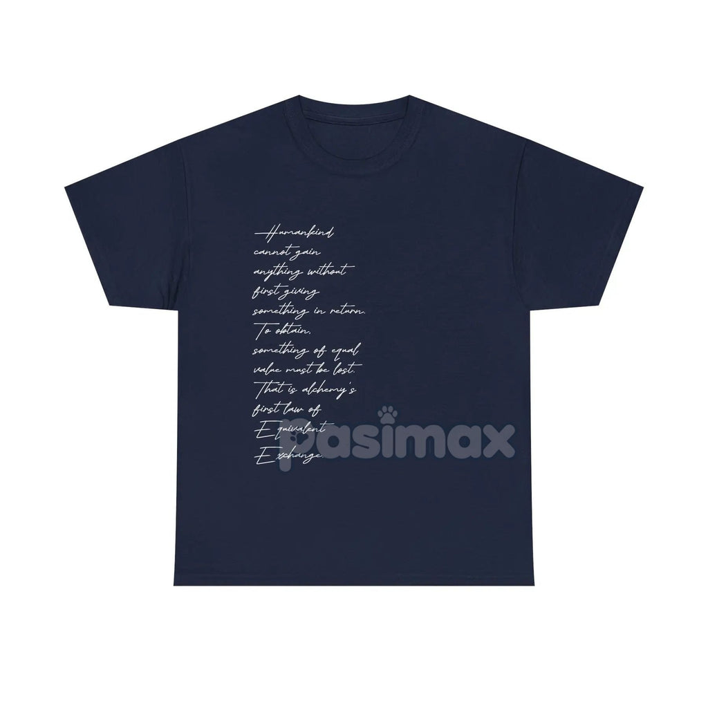 Pasimax Edward Elric's "Equivalent Exchange" T-Shirt — lifestyle context