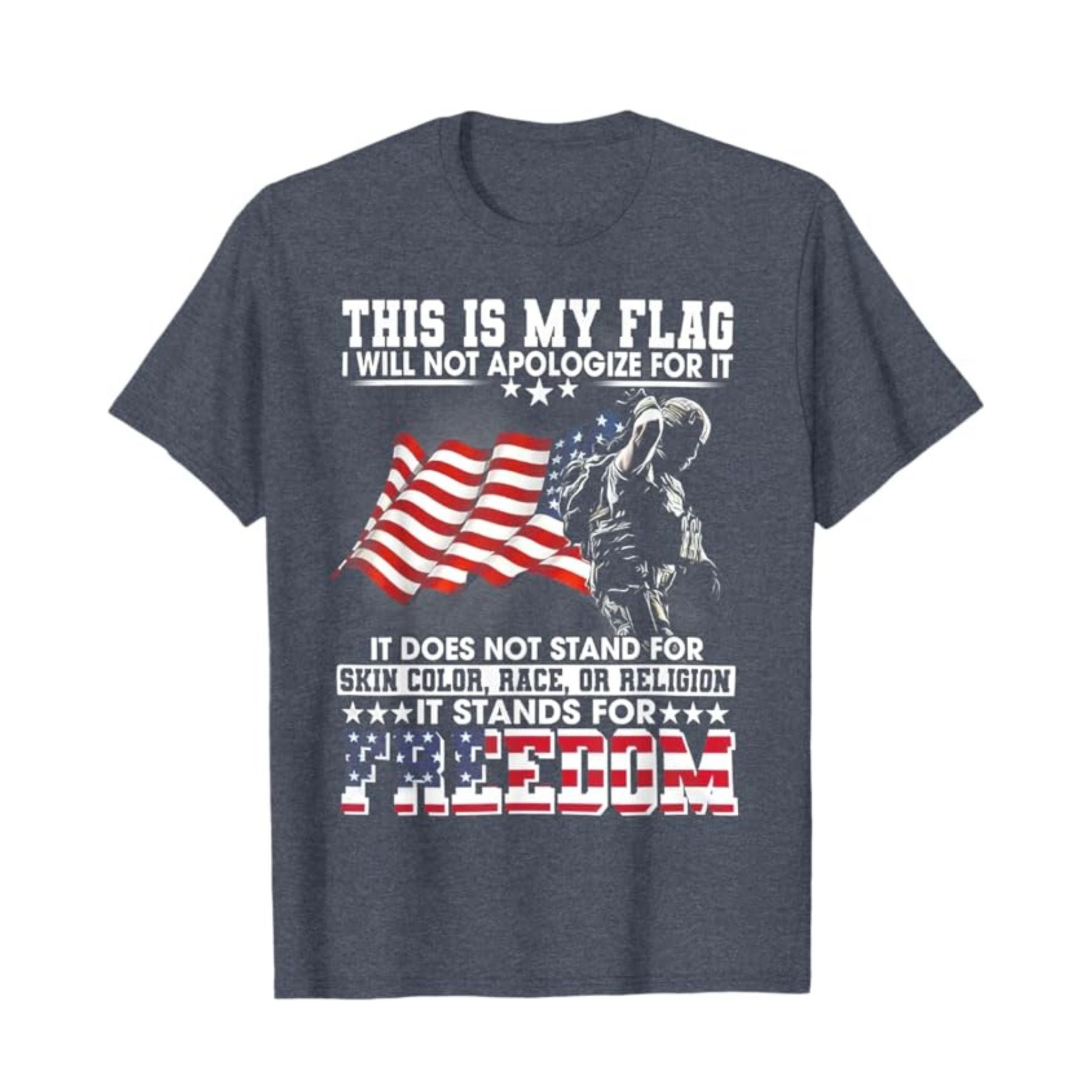 Pasimax Vintage American Flag & Soldier T-Shirt — lifestyle context