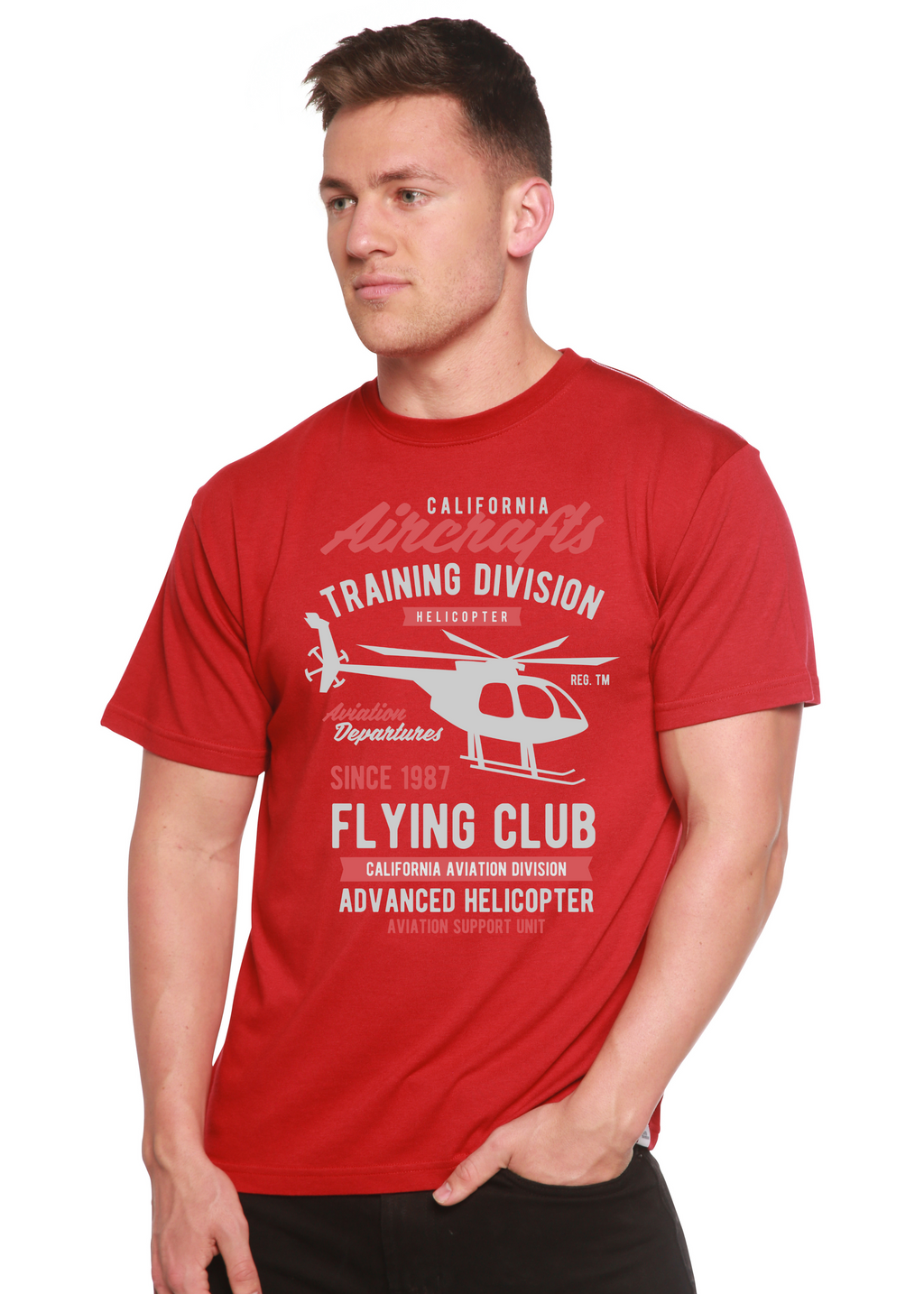 California Aircraft Men's Bamboo Viscose/Organic Cotton Short Sleeve Graphic T-Shirt — view 7