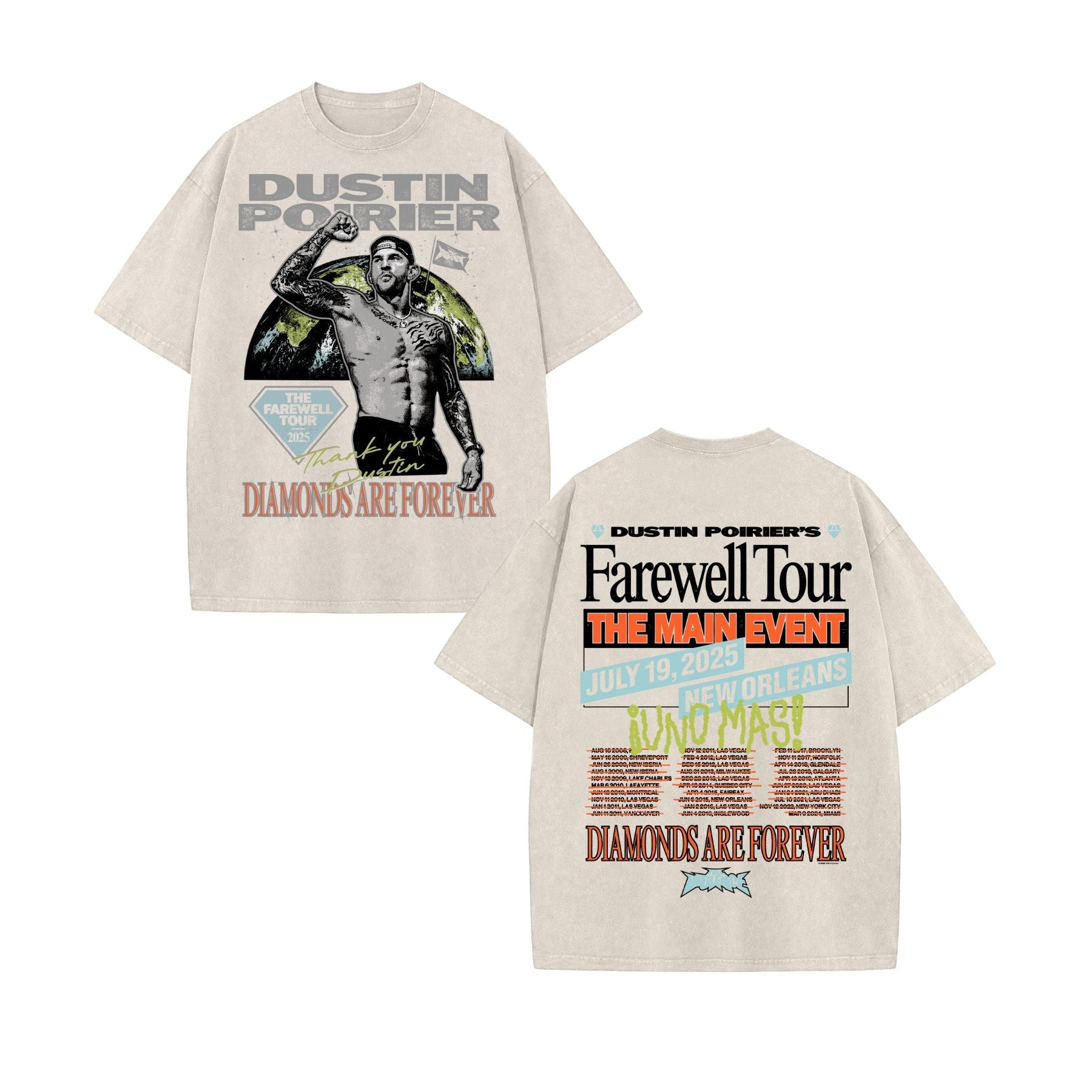 Pasimax Dustin Poirier The Farewell Tour T-Shirt — lifestyle context