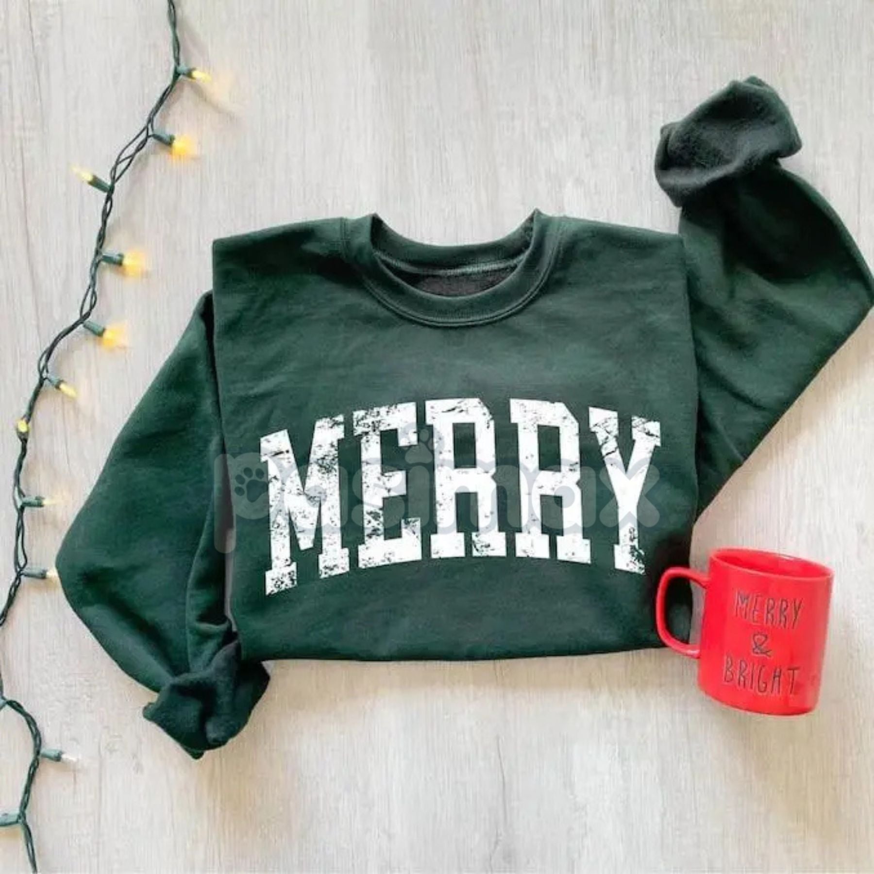 Pasimax Merry Sweatshirt – Simple Holiday Crewneck Sweater — lifestyle context