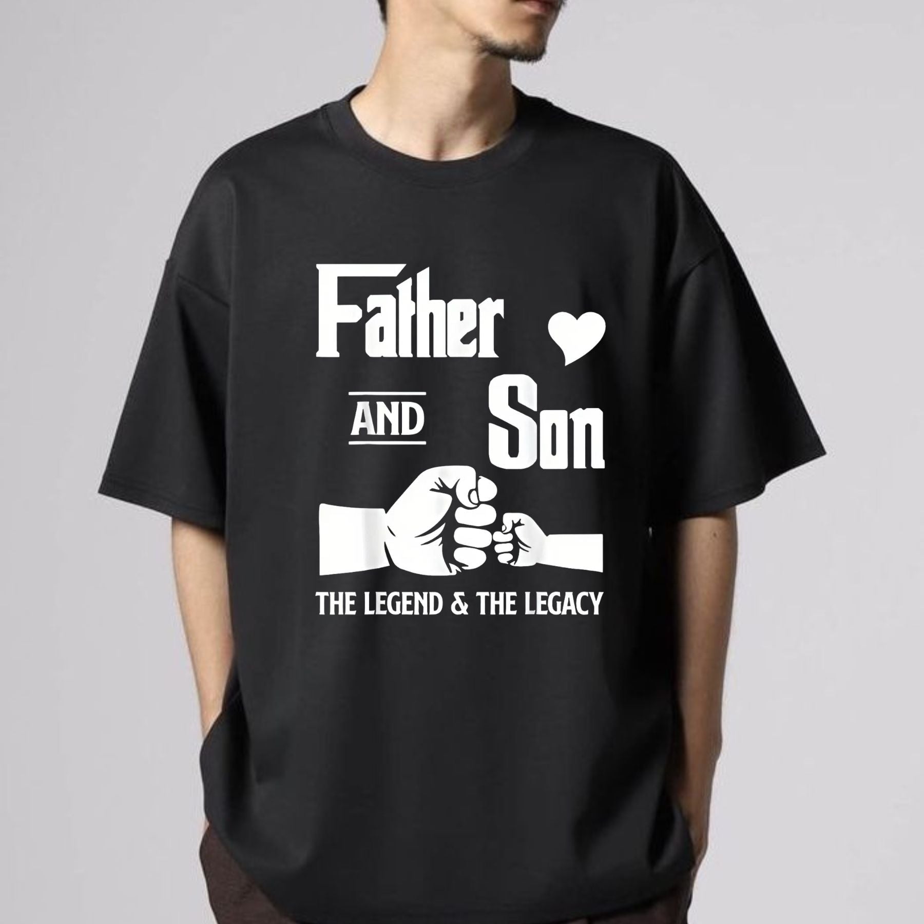 Pasimax Father and Son Matching T-Shirts — lifestyle context