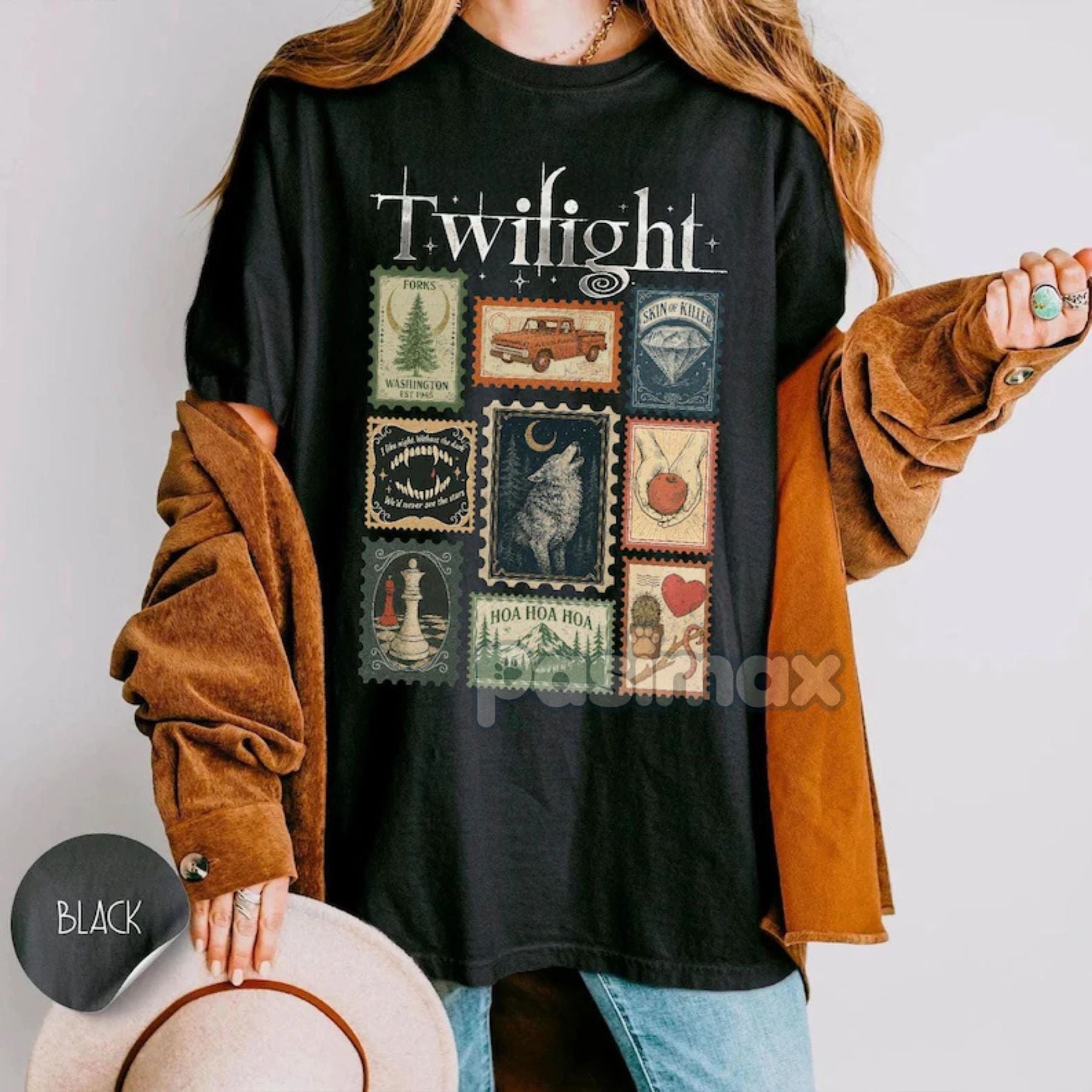 Pasimax 'Forks Washington' Inspired T-shirt — lifestyle context