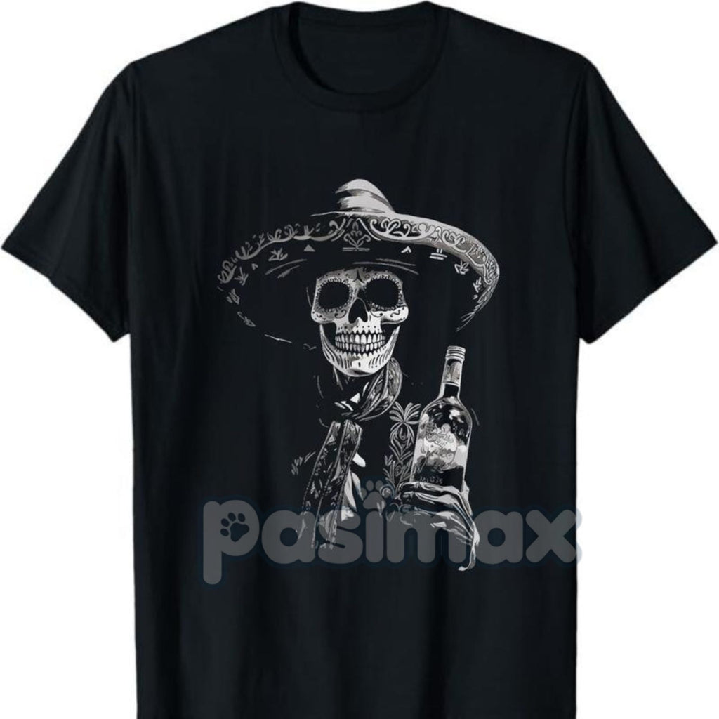 Pasimax Vintage Skeleton Tequila T-Shirt — lifestyle context