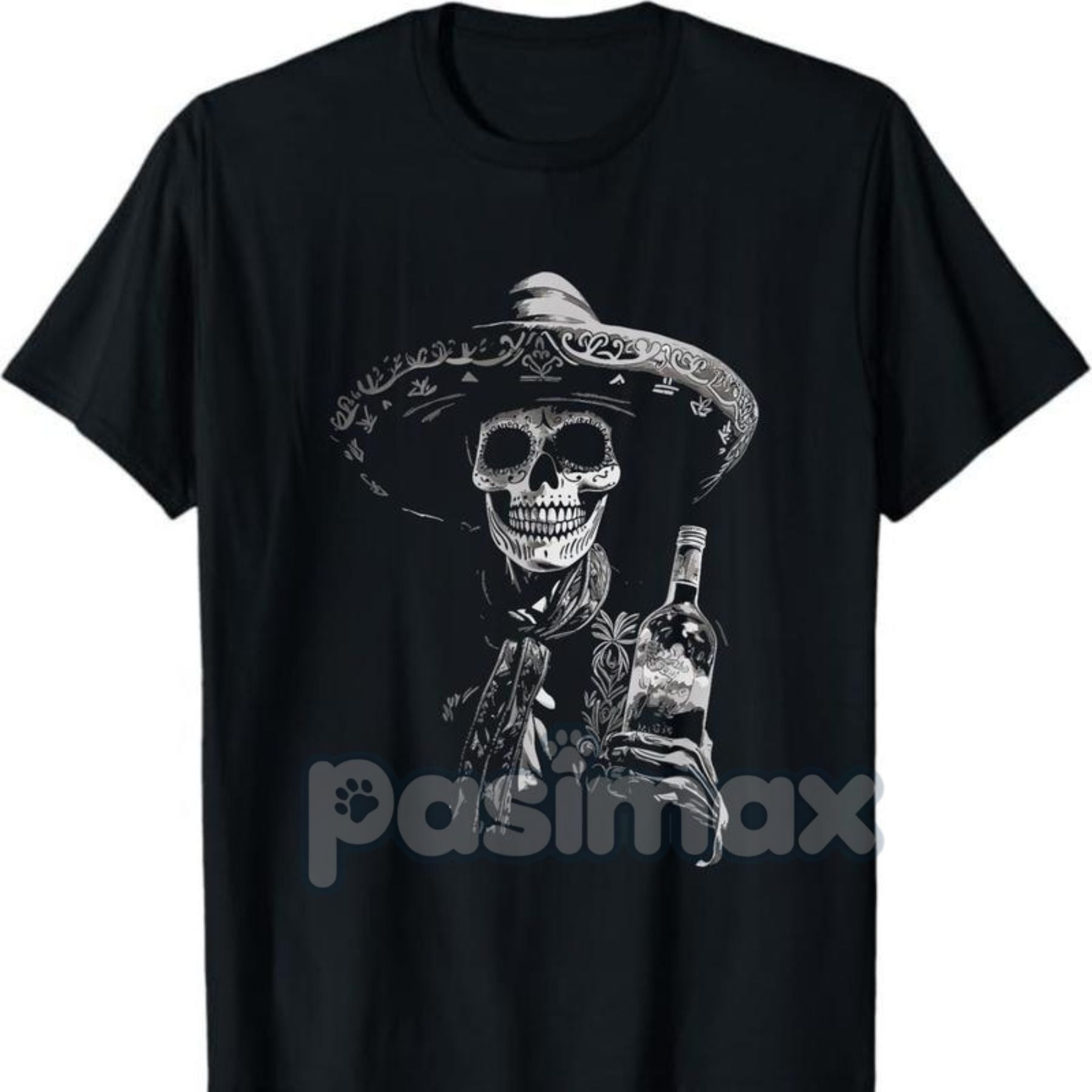 Pasimax Vintage Skeleton Tequila T-Shirt — lifestyle context
