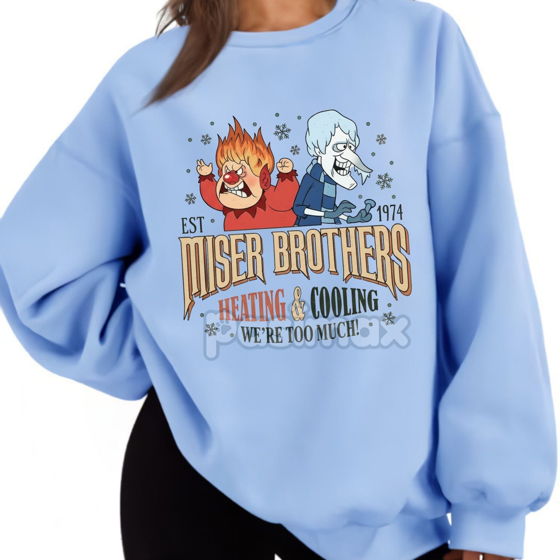 Pasimax Women's Cartoon Graphic Print Crewneck — lifestyle context