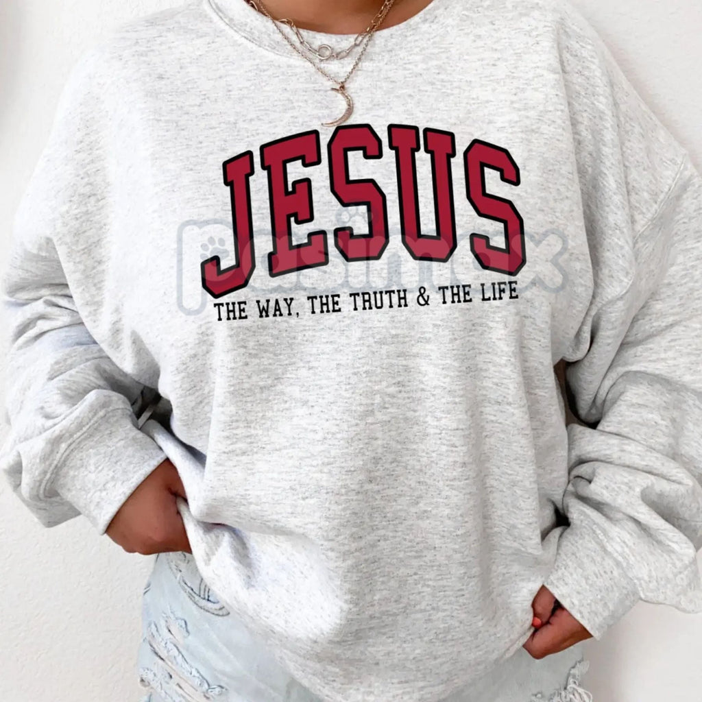 Pasimax Walk in Faith Christian Sweatshirt — lifestyle context
