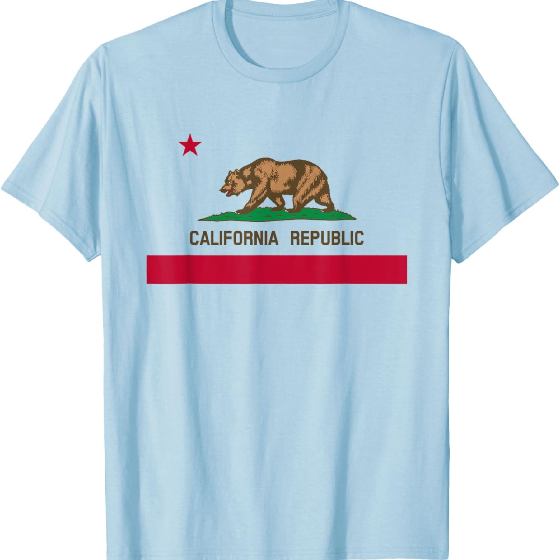 Pasimax California Republic Flag T-Shirt — lifestyle context