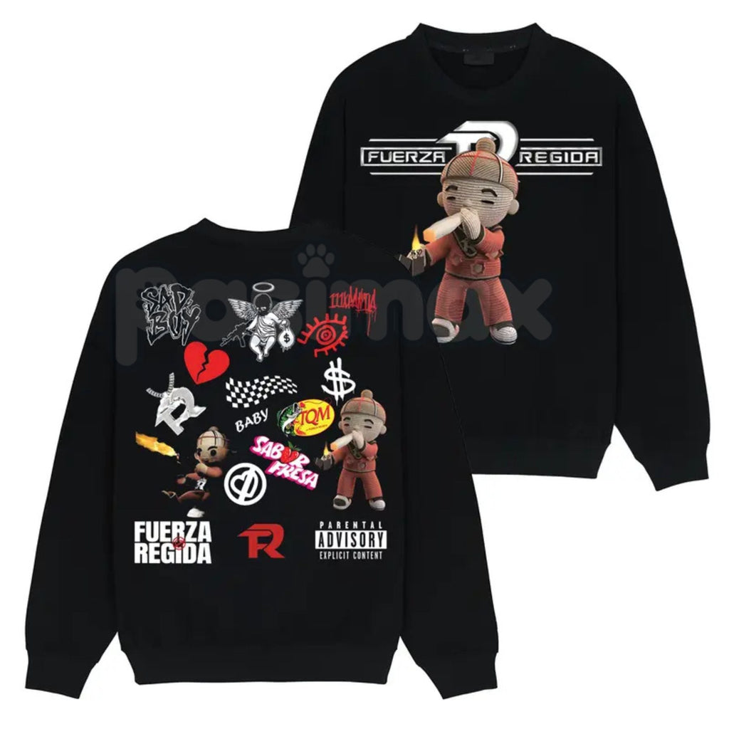 Pasimax Vintage Fuerza Regida All Top Song Album #178 – Retro Graphic T-Shirt, Sweatshirt & Hoodie — lifestyle context