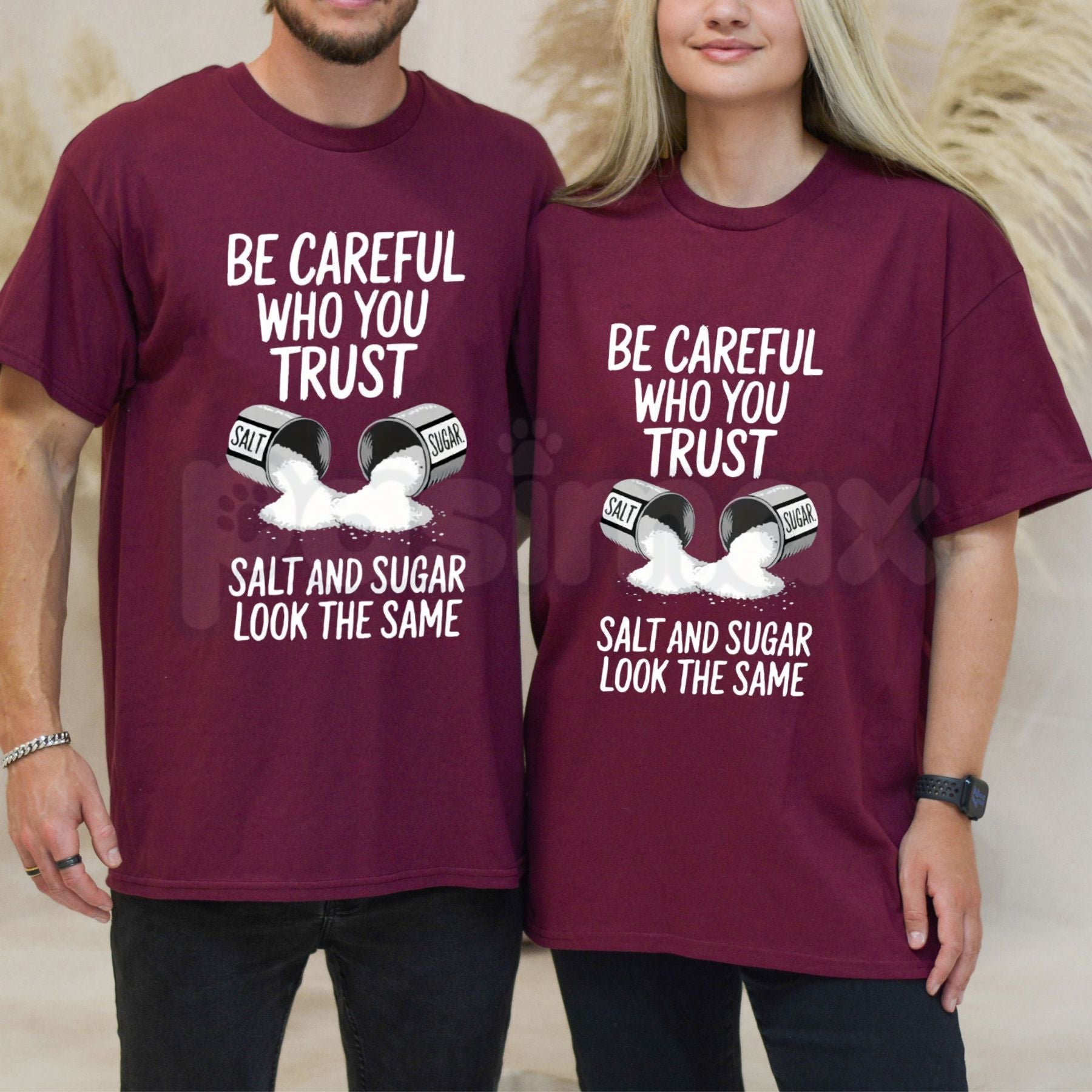 "Salt and Sugar Look the Same" Graphic T-Shirt – Deep Meaning Sarcastic Tee, Premium 100% Cotton Street Wisdom Top, Soft Lived-In Heavyweight Cautionary Quote Shirt, Made in USA