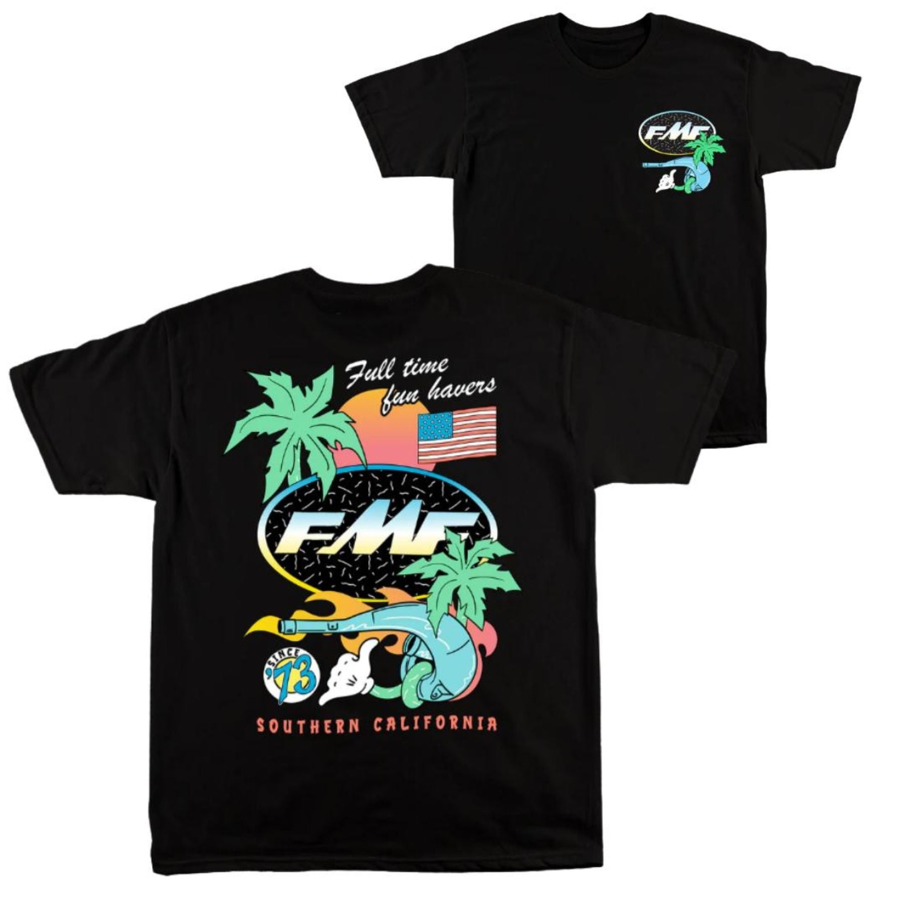 Pasimax Day Glo FMF Racing 2-Sided Tee — lifestyle context