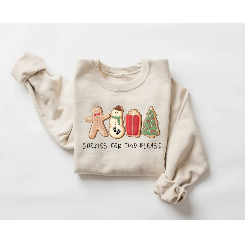 Pasimax Christmas Cookies For Two Please Sweatshirt — lifestyle context