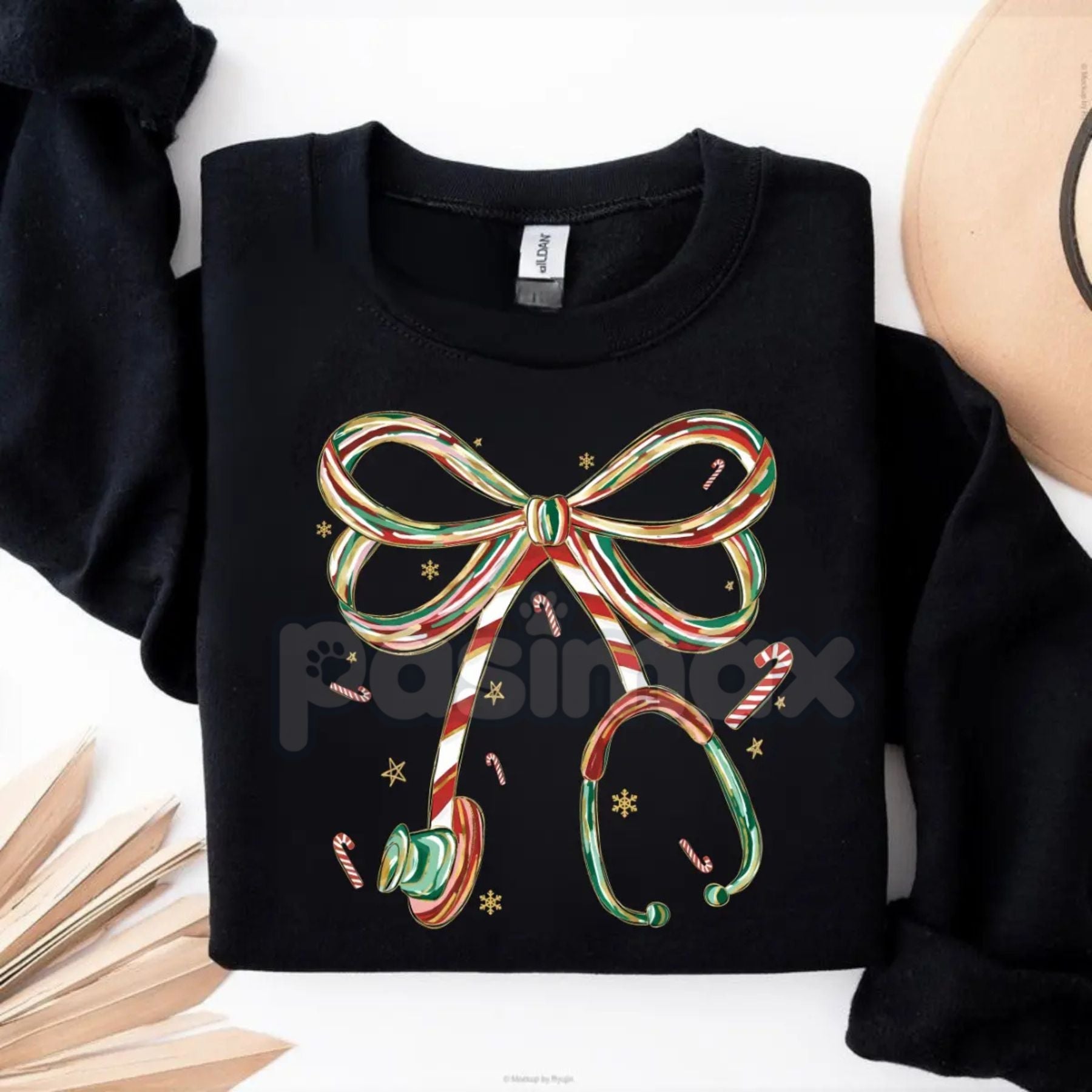 Pasimax Christmas Nurse Sweatshirt | Heart of Christmas Holiday Medical Crewneck | Sentimental RN LPN Jumper Gift — lifestyle