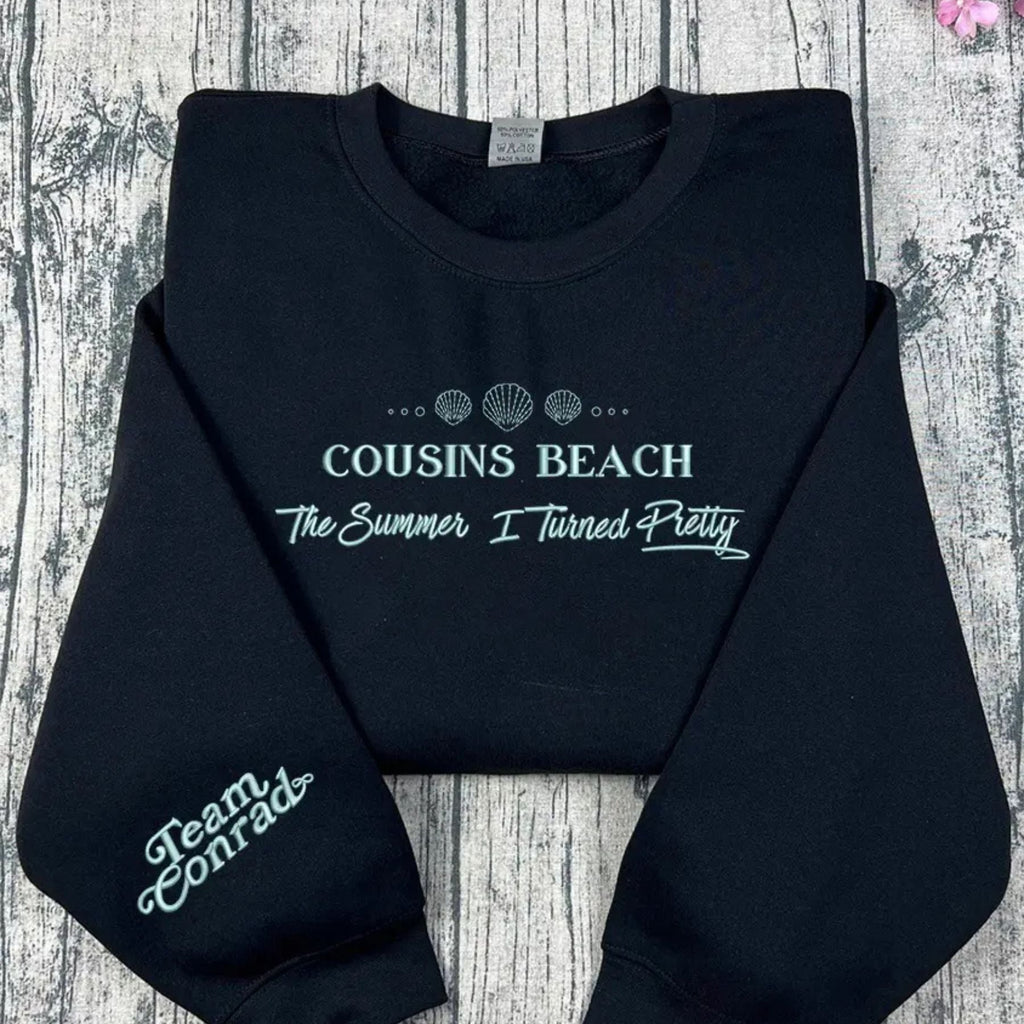 Pasimax Cousins Beach Embroidered Sweatshirt — lifestyle context