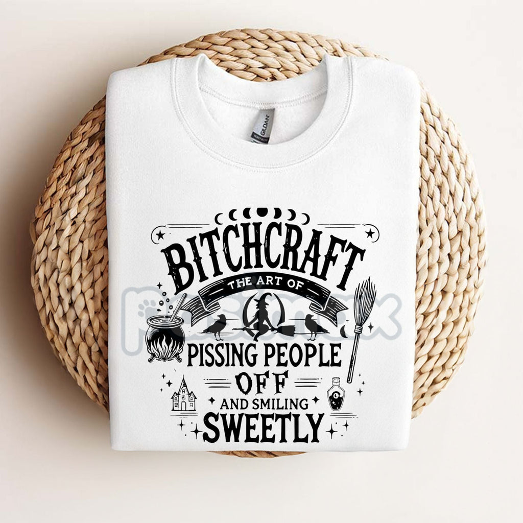 Pasimax Bitchcraft Adult Humor Casual T-Shirt — lifestyle context