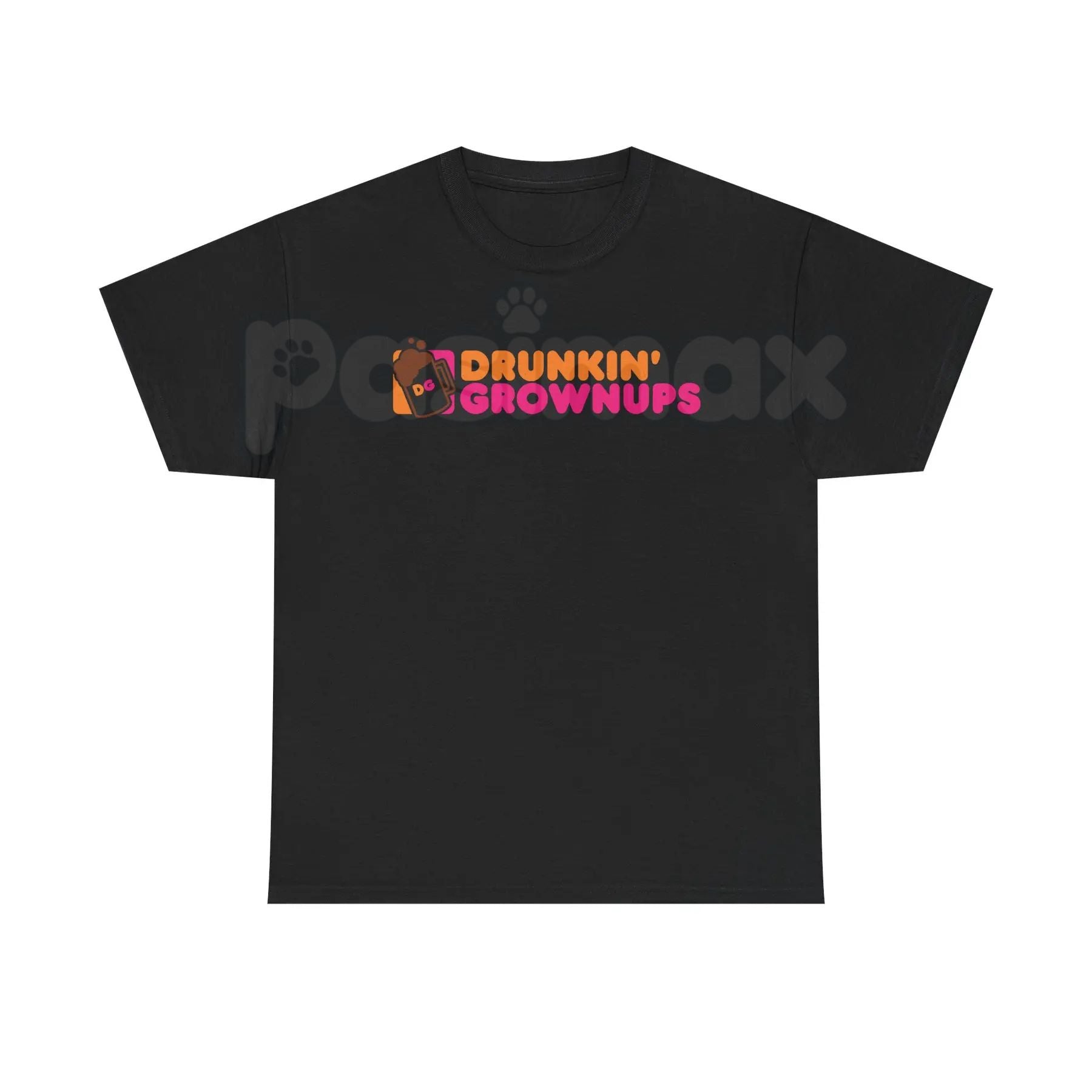 Pasimax "Drunkin’ Grownups" Sarcastic Drinking T-Shirt - Viral Adult Humor Graphic Tee, Funny Parody Coffee Logo Shirt, Premi