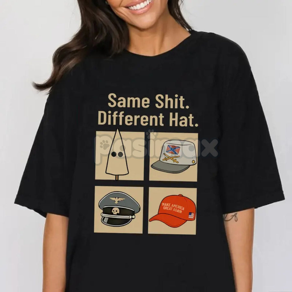 Pasimax "Same Thing Different Hat" Political Shirt — side view