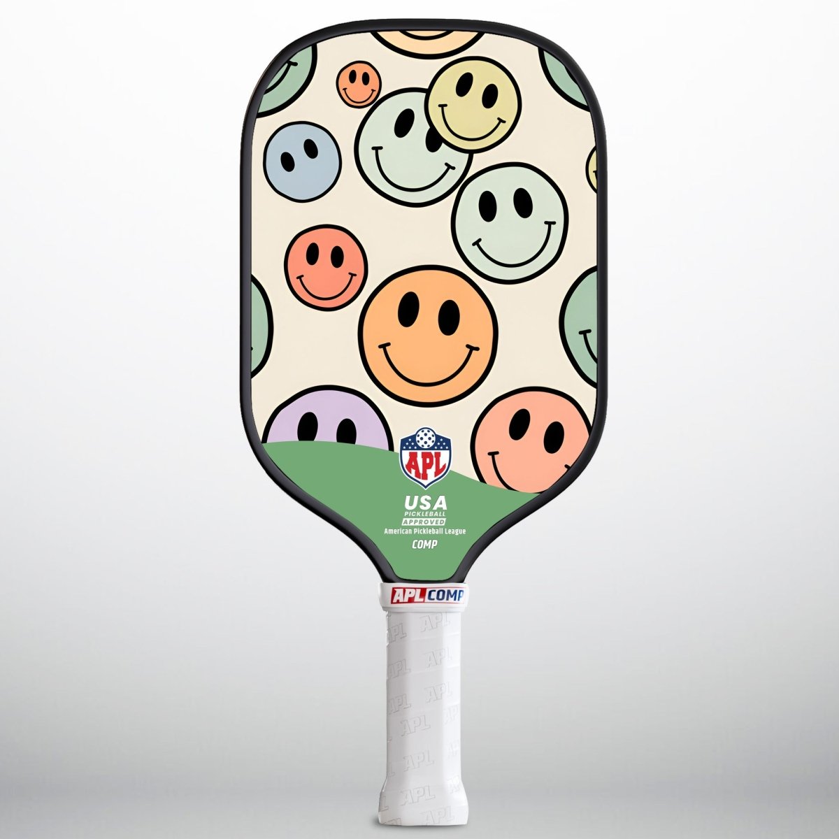 APL - Face Smiley Pickleball Paddle | 16mm Carbon Fiber | Best Pickleball Paddles | American Pickleball League