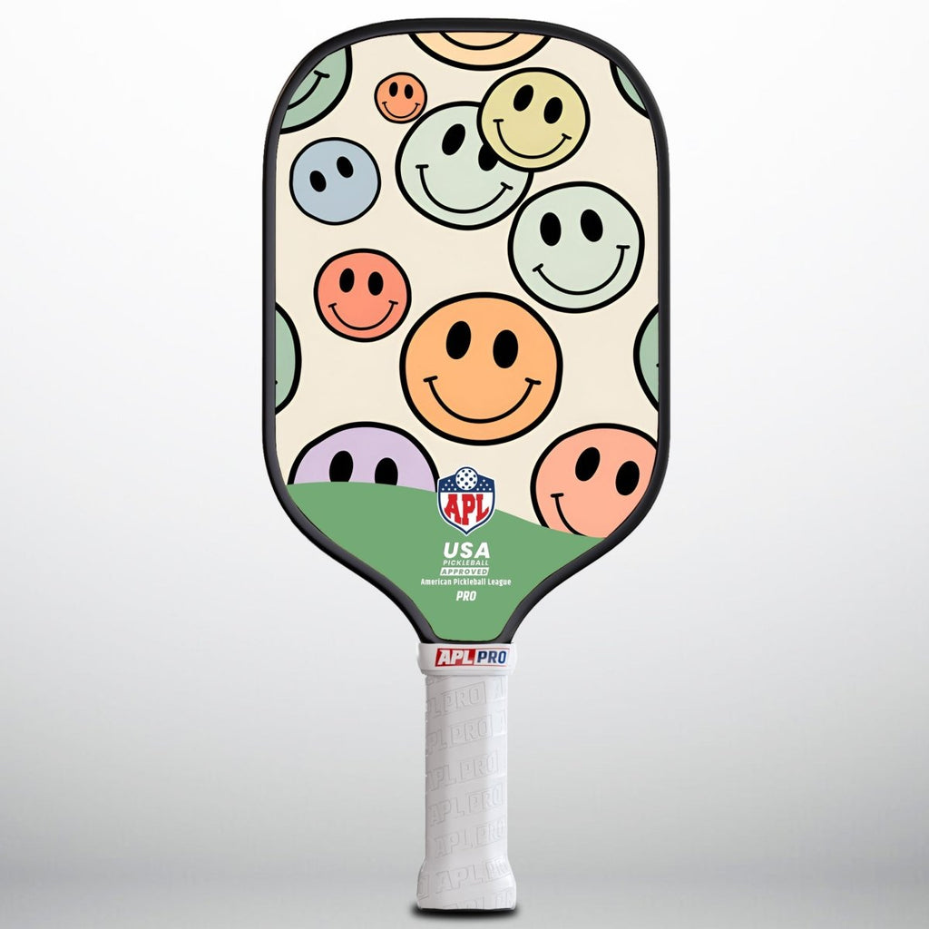 APL - Face Smiley Pickleball Paddle | 16mm Carbon Fiber | Best Pickleball Paddles | American Pickleball League