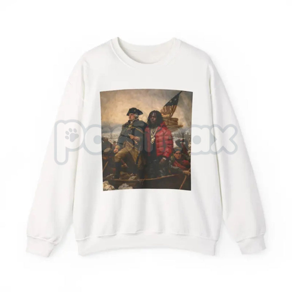 Pasimax Chief K x Washington Sweatshirt | Crossing the Delaware Football Mashup Crewneck | KC Football History Pullover | Leg