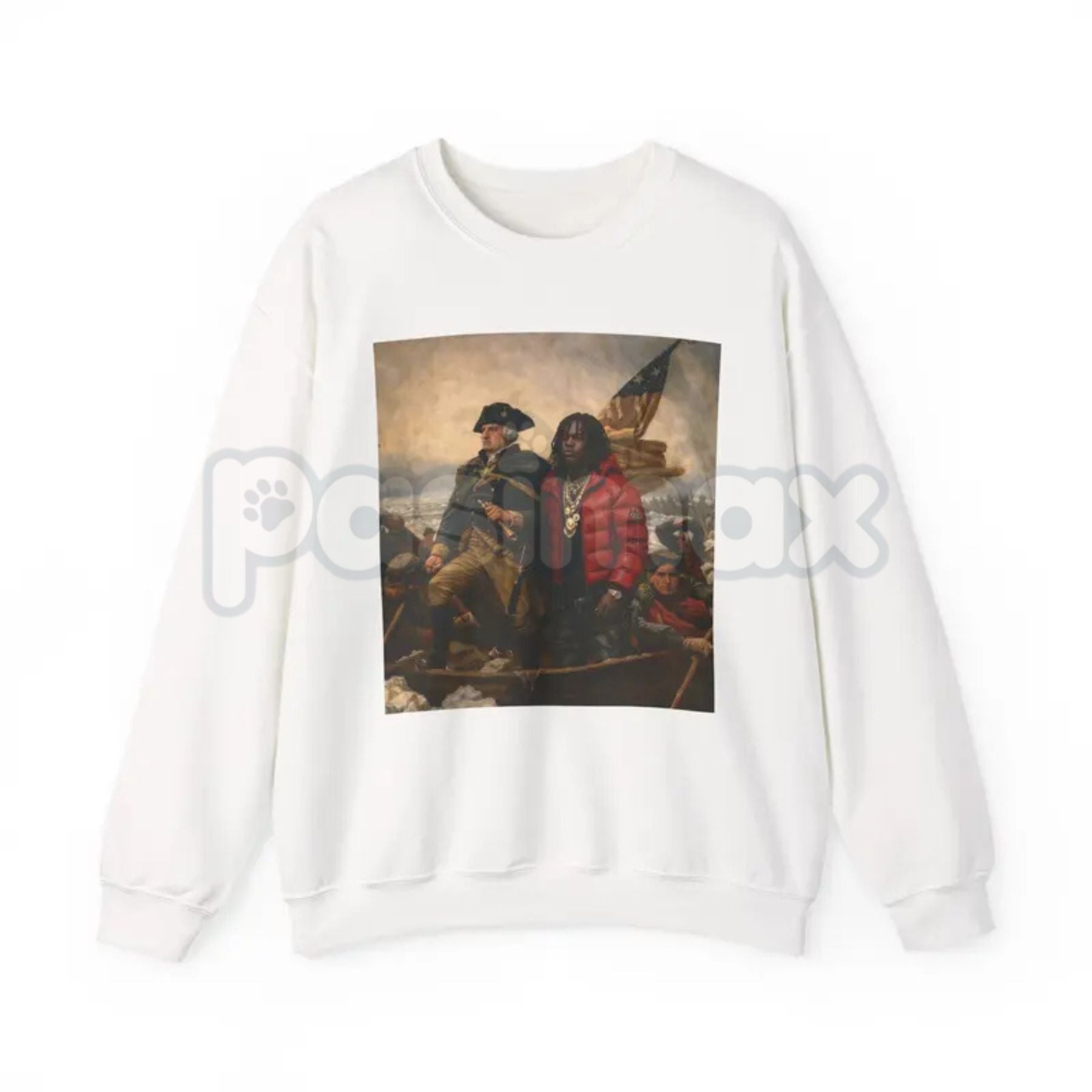 Pasimax Chief K x Washington Sweatshirt | Crossing the Delaware Football Mashup Crewneck | KC Football History Pullover | Leg