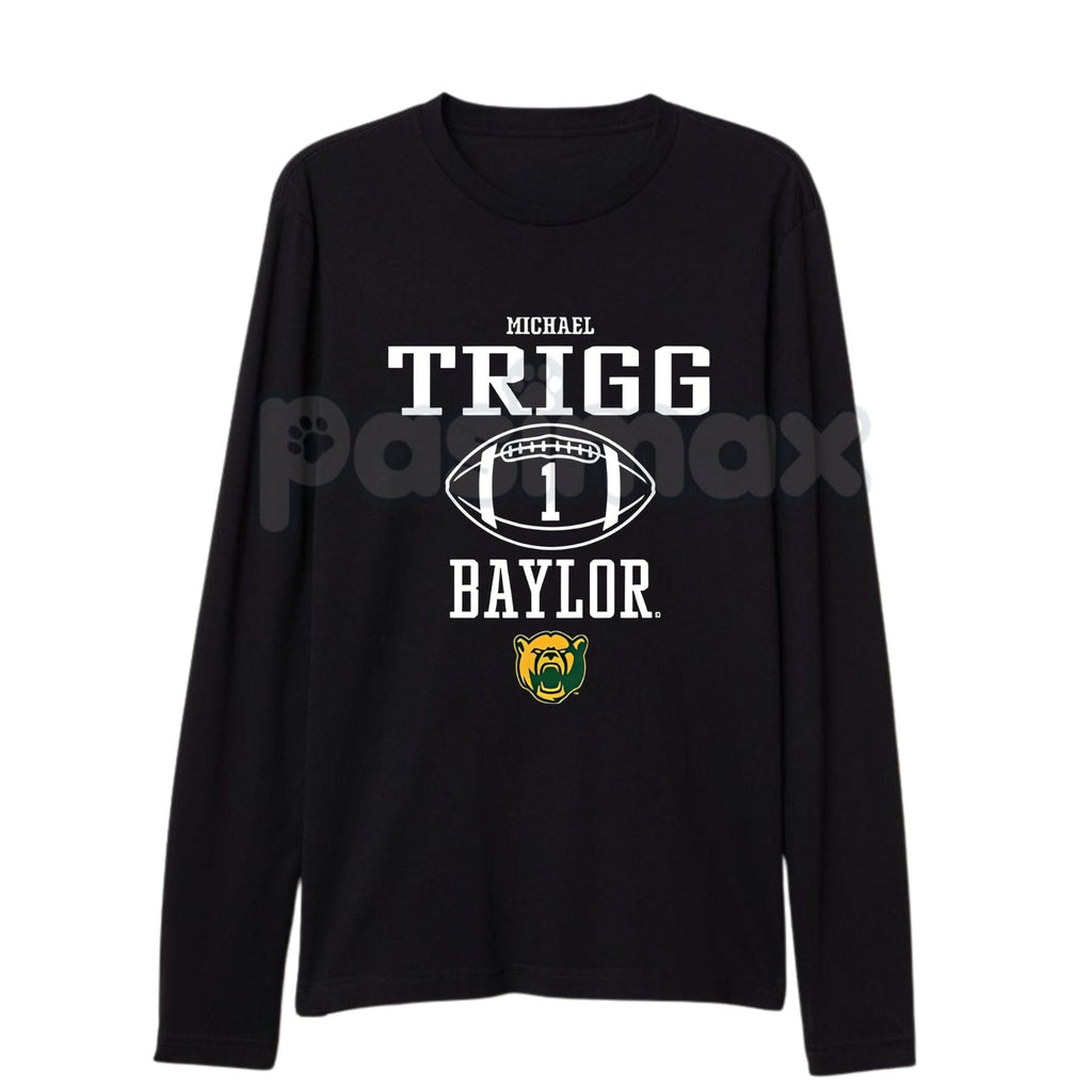 Pasimax Michael Trigg Baylor Football Game Day Long Sleeve T-Shirt | Sport Icon NIL Apparel | Bears Collegiate Fan Gear — lif