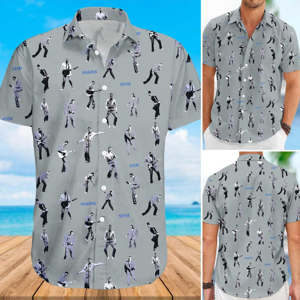 Pasimax Stop Making Sense Hawaiian Shirt for Men — lifestyle context