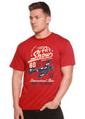 Spun Bamboo Air Show Men's Bamboo Viscose/Organic Cotton Short Sleeve Graphic T-Shirt — main product shot
