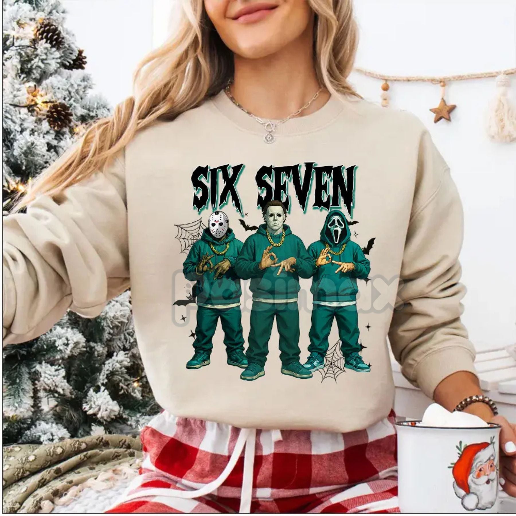 Pasimax Funny "Six Seven" 67 Halloween Shirt | Slasher Movie Killers Sweatshirt – Horror Fan Gift — lifestyle context